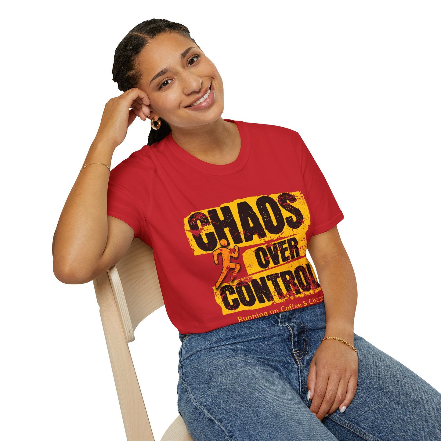 Chaos Over Control Unisex Softstyle T-Shirt - Motivational Shirt, Activewear, Running Tee, Gift for Runners, Casual Wear