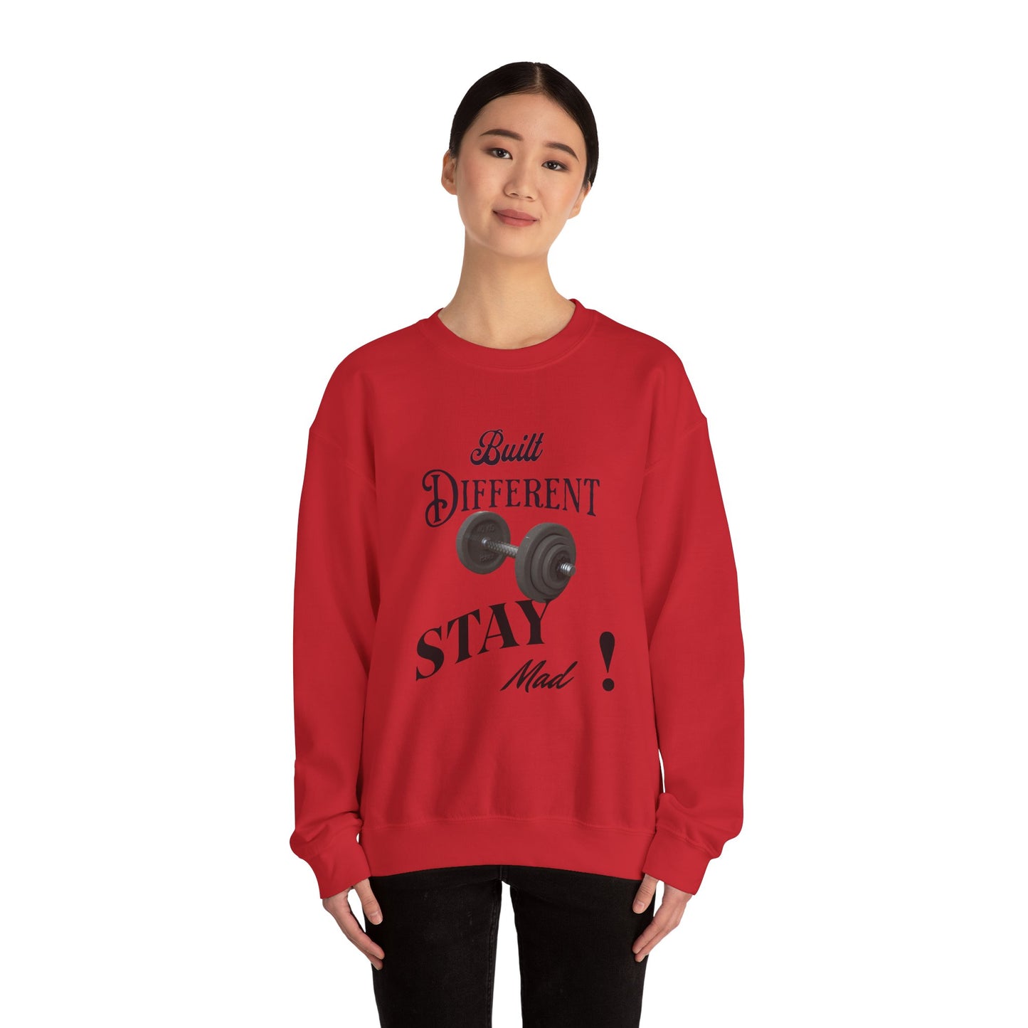 Built Different Crewneck Sweatshirt - Perfect for Fitness Enthusiasts, Gym Wear, Casual Style, Gift for Him/Her, Motivation Apparel