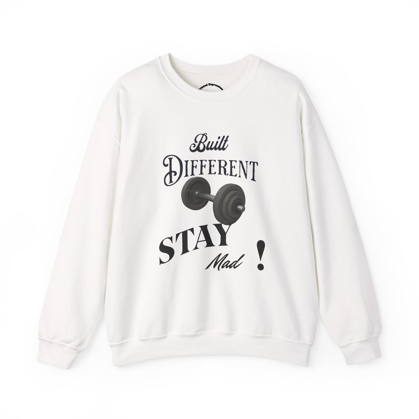 Built Different Crewneck Sweatshirt - Perfect for Fitness Enthusiasts, Gym Wear, Casual Style, Gift for Him/Her, Motivation Apparel