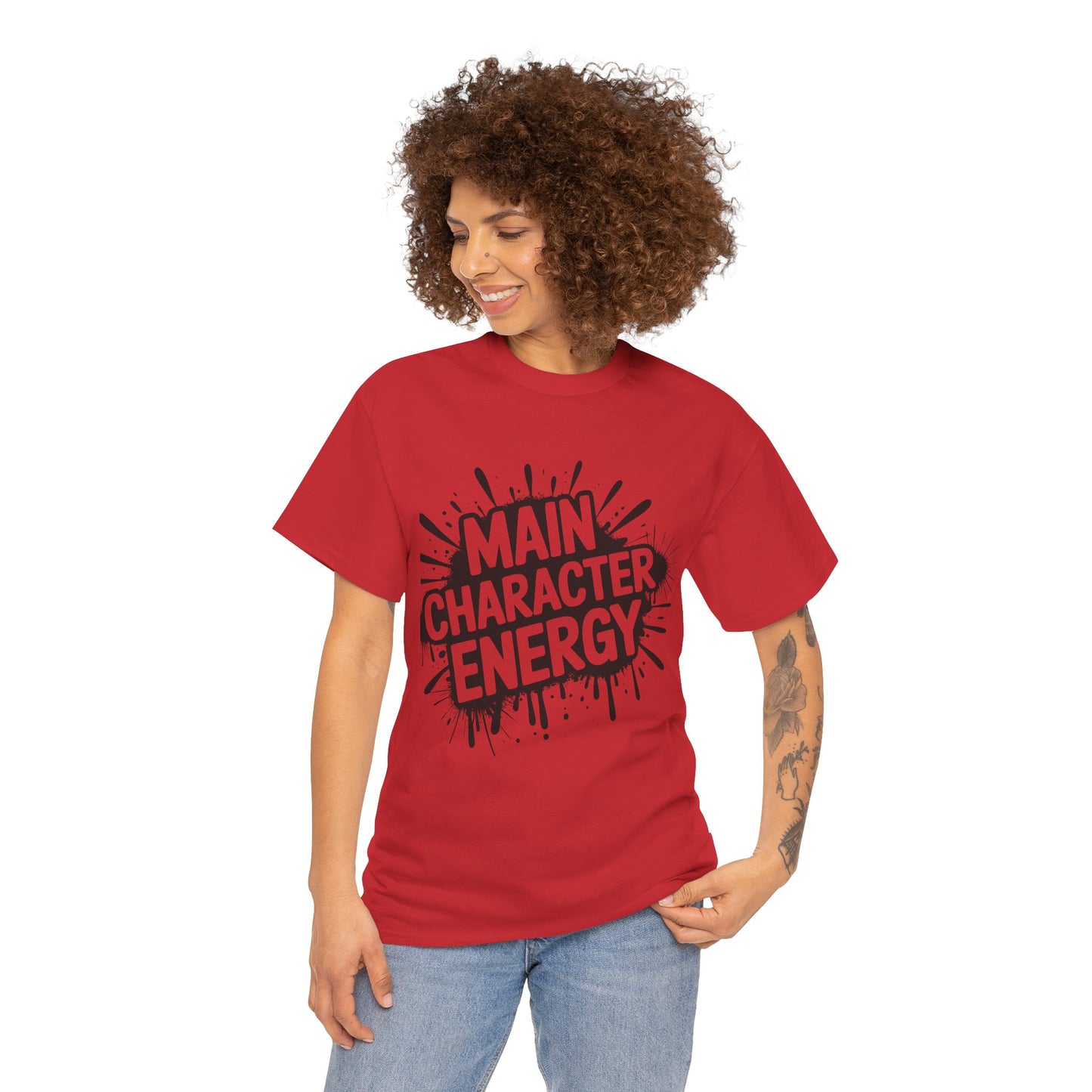 Main Character Energy Unisex Cotton Crew Tee, Trendy T-Shirt for Everyday Wear, Gift for Friends, Self-Care Celebrations, Unique Graphic Tee