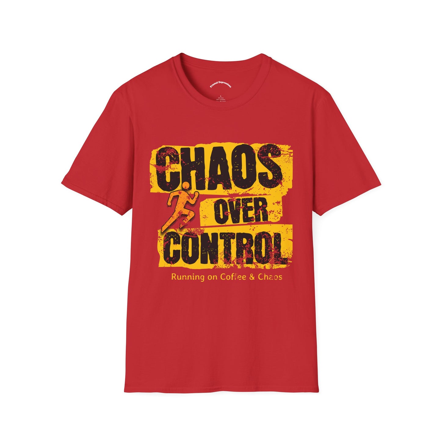 Chaos Over Control Unisex Softstyle T-Shirt - Motivational Shirt, Activewear, Running Tee, Gift for Runners, Casual Wear