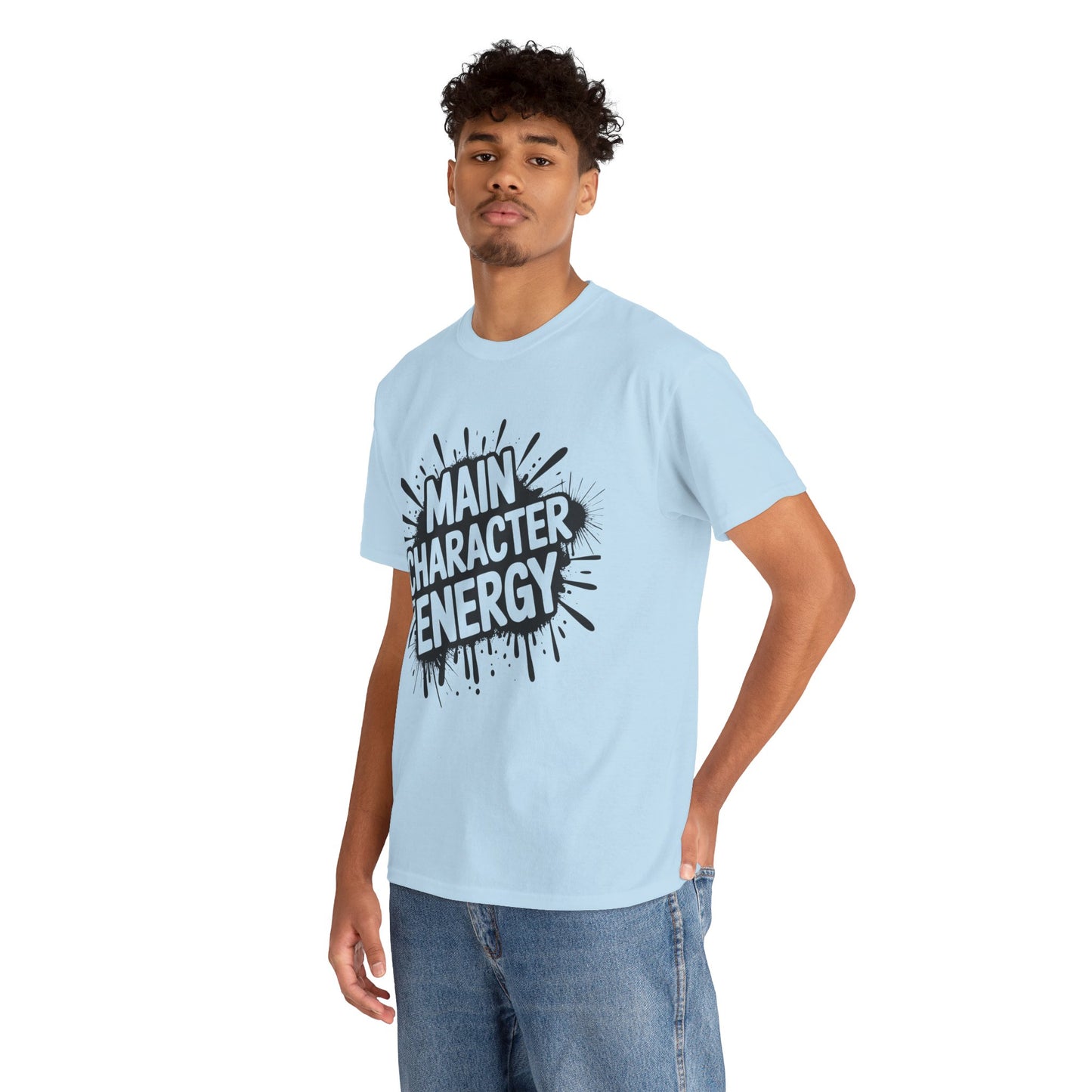Main Character Energy Unisex Cotton Crew Tee, Trendy T-Shirt for Everyday Wear, Gift for Friends, Self-Care Celebrations, Unique Graphic Tee
