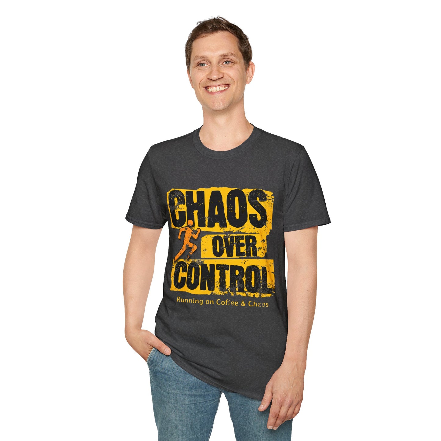 Chaos Over Control Unisex Softstyle T-Shirt - Motivational Shirt, Activewear, Running Tee, Gift for Runners, Casual Wear
