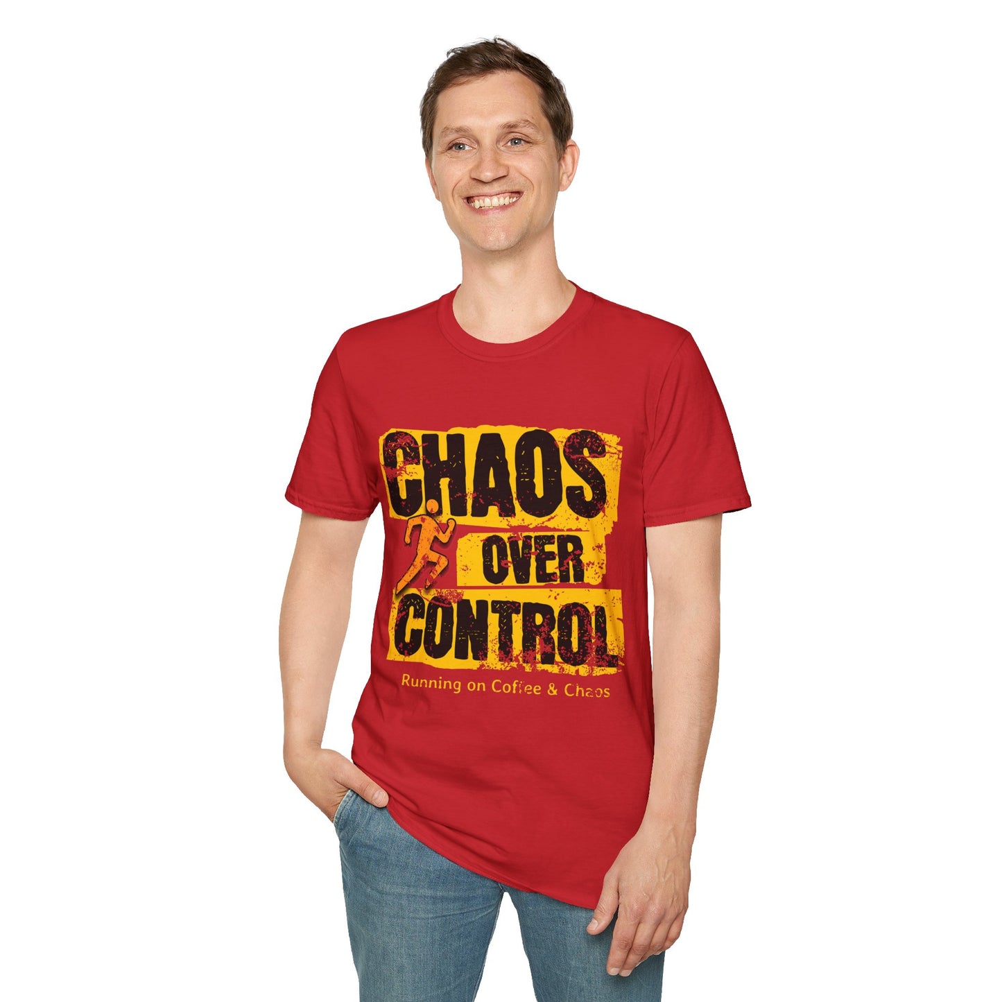 Chaos Over Control Unisex Softstyle T-Shirt - Motivational Shirt, Activewear, Running Tee, Gift for Runners, Casual Wear