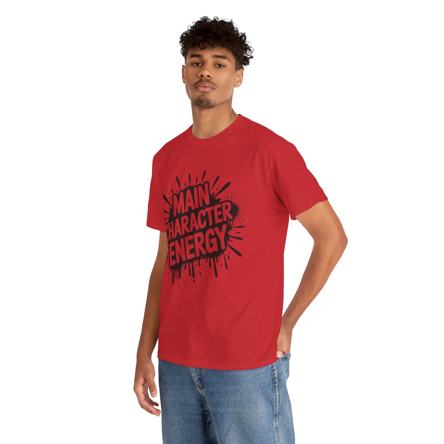Main Character Energy Unisex Cotton Crew Tee, Trendy T-Shirt for Everyday Wear, Gift for Friends, Self-Care Celebrations, Unique Graphic Tee