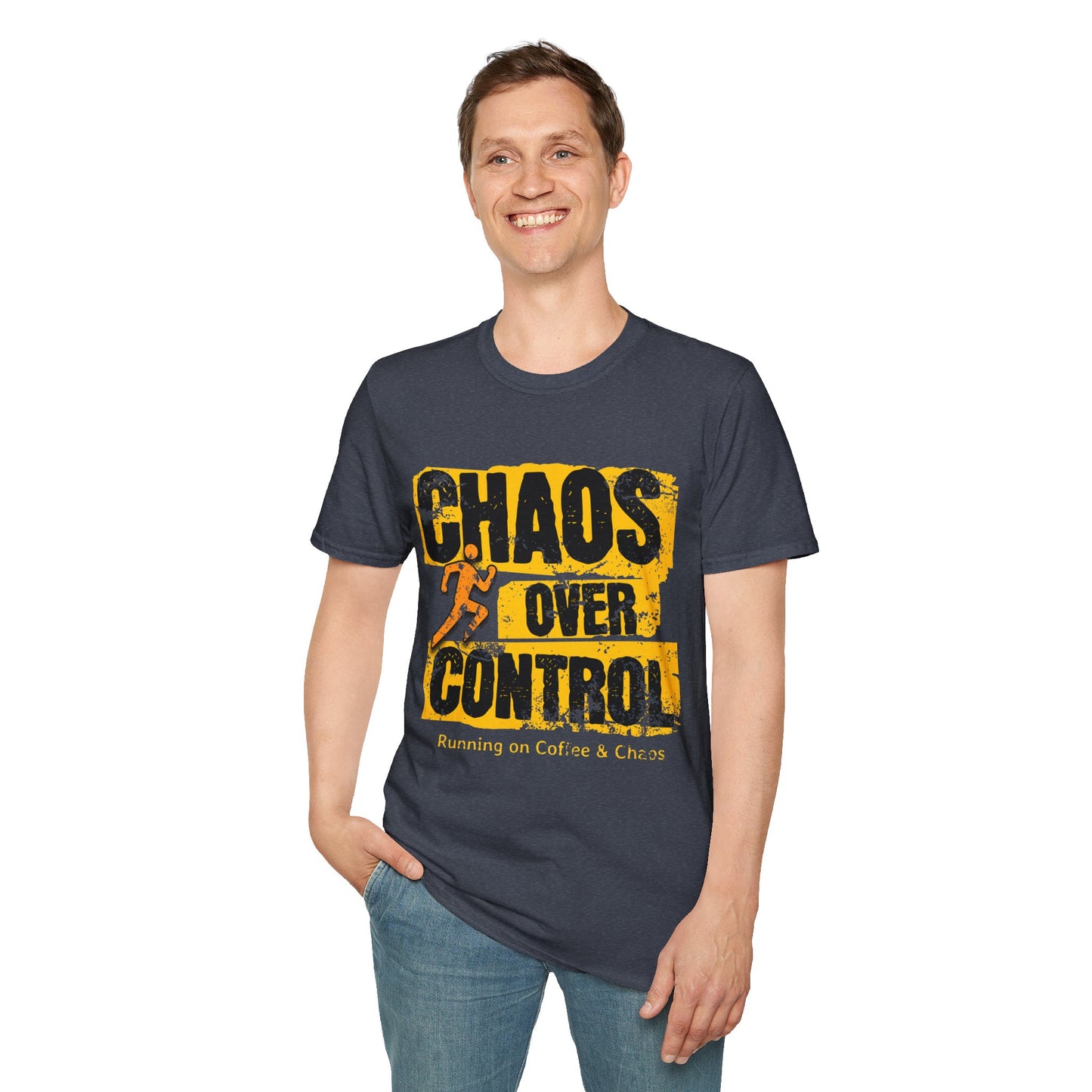 Chaos Over Control Unisex Softstyle T-Shirt - Motivational Shirt, Activewear, Running Tee, Gift for Runners, Casual Wear