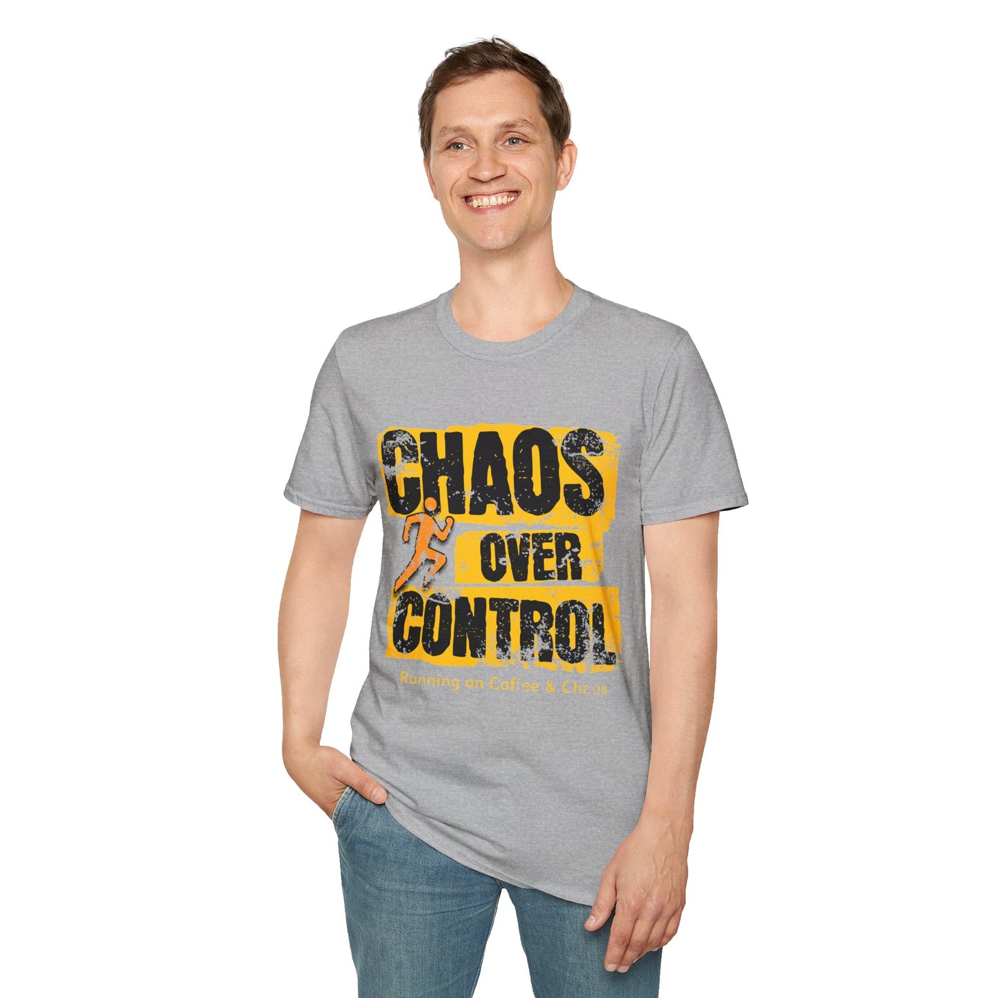 Chaos Over Control Unisex Softstyle T-Shirt - Motivational Shirt, Activewear, Running Tee, Gift for Runners, Casual Wear