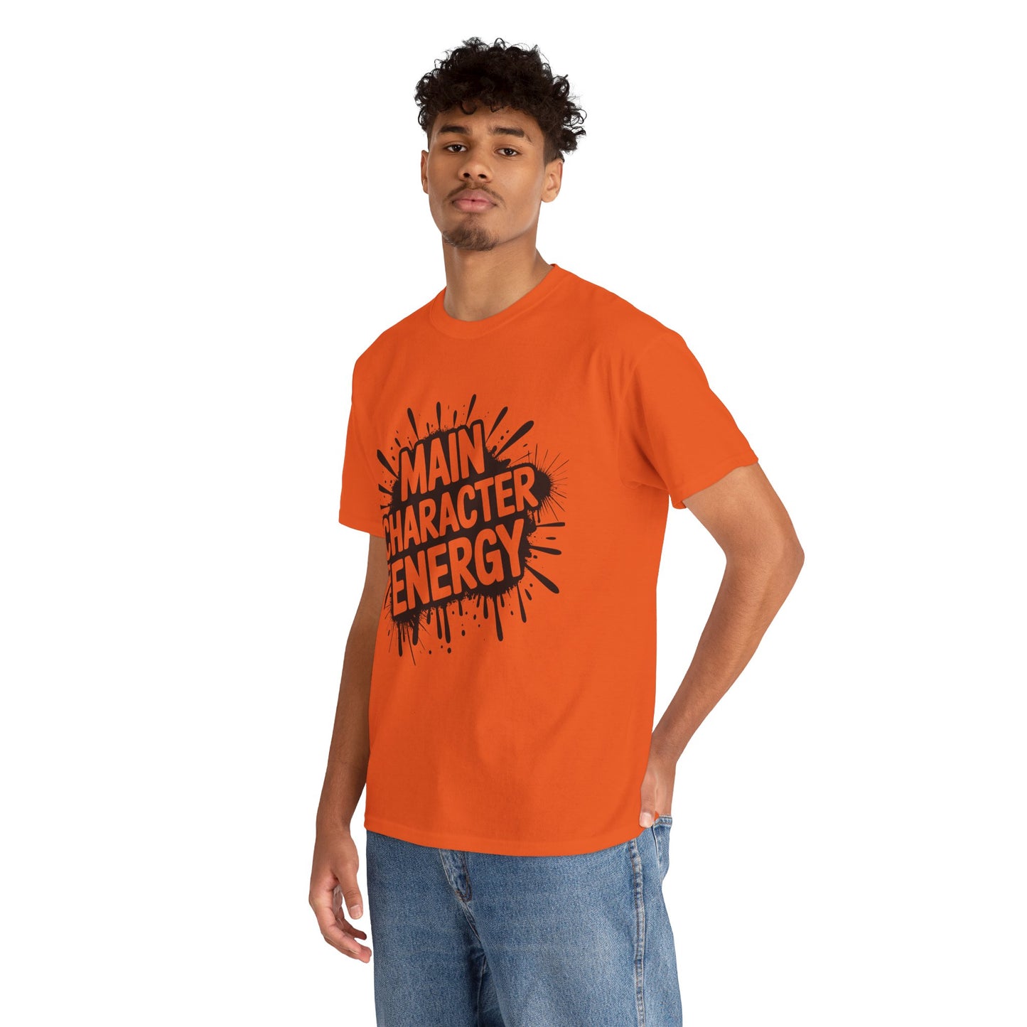 Main Character Energy Unisex Cotton Crew Tee, Trendy T-Shirt for Everyday Wear, Gift for Friends, Self-Care Celebrations, Unique Graphic Tee