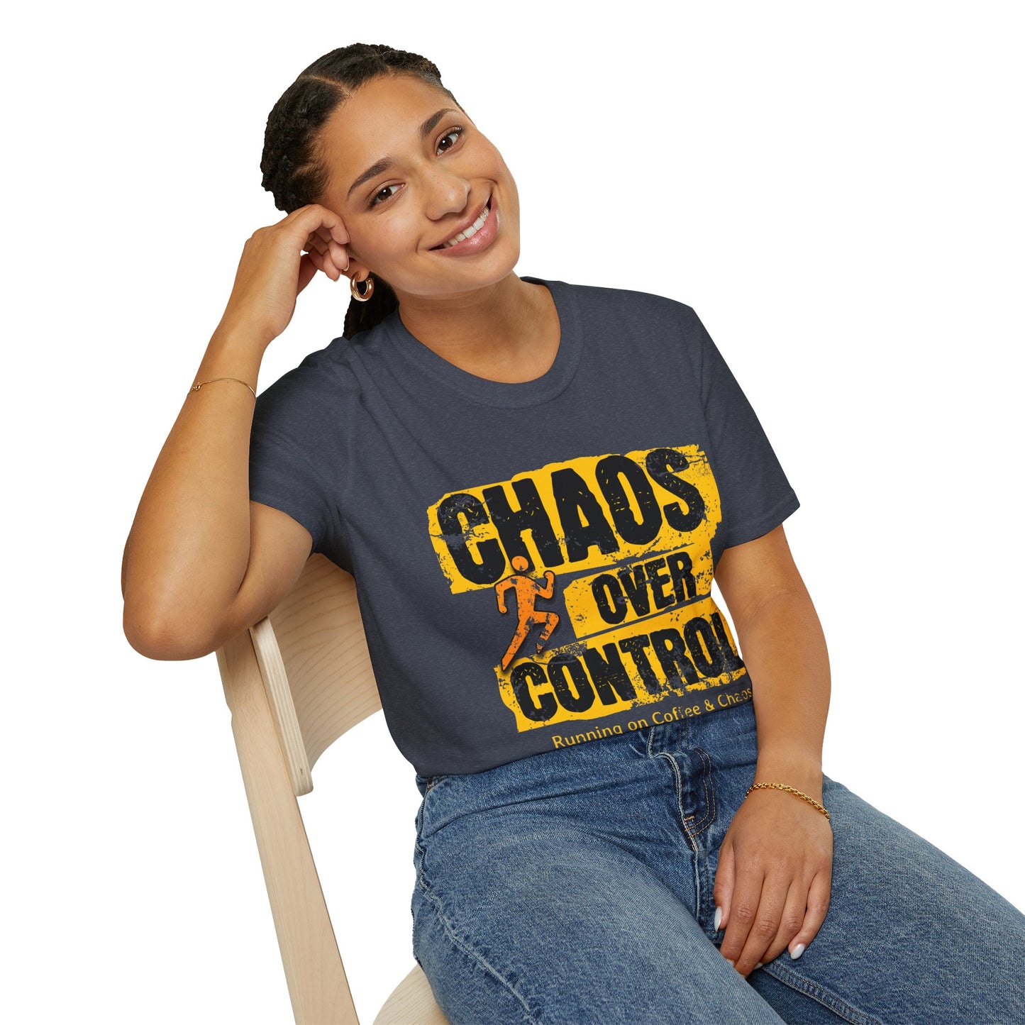 Chaos Over Control Unisex Softstyle T-Shirt - Motivational Shirt, Activewear, Running Tee, Gift for Runners, Casual Wear