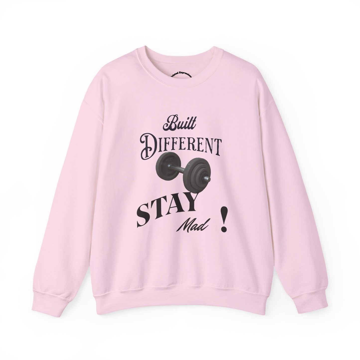 Built Different Crewneck Sweatshirt - Perfect for Fitness Enthusiasts, Gym Wear, Casual Style, Gift for Him/Her, Motivation Apparel