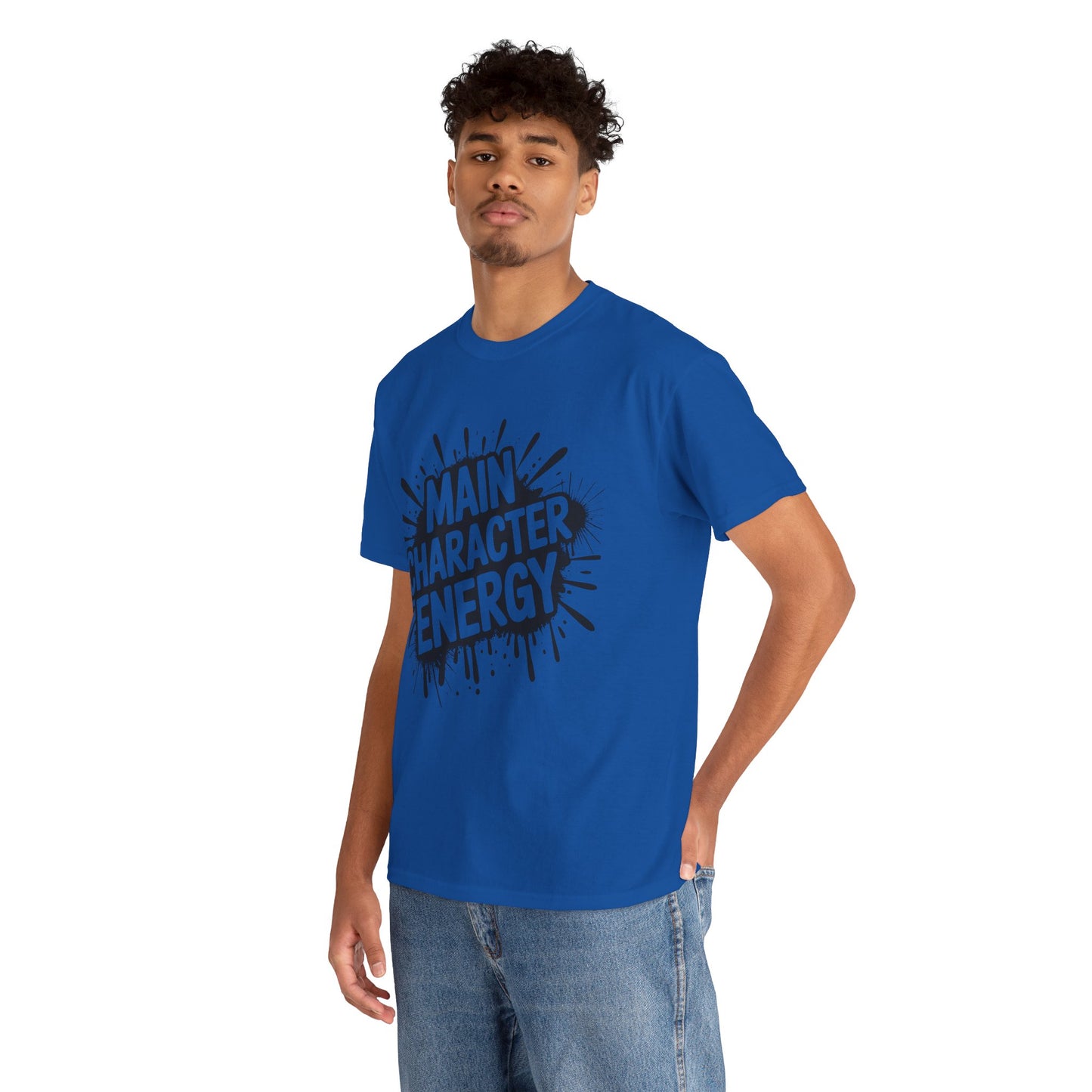 Main Character Energy Unisex Cotton Crew Tee, Trendy T-Shirt for Everyday Wear, Gift for Friends, Self-Care Celebrations, Unique Graphic Tee