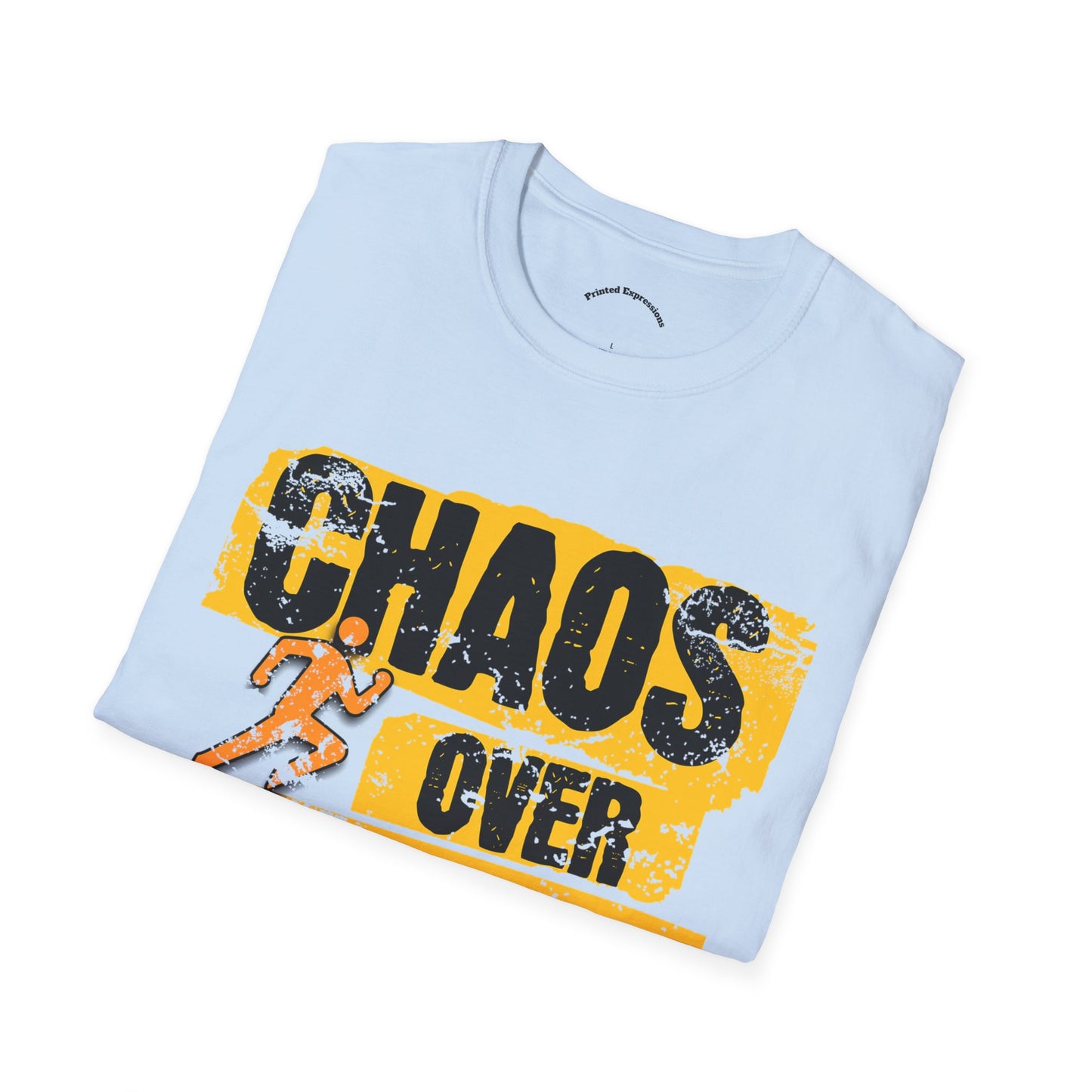 Chaos Over Control Unisex Softstyle T-Shirt - Motivational Shirt, Activewear, Running Tee, Gift for Runners, Casual Wear