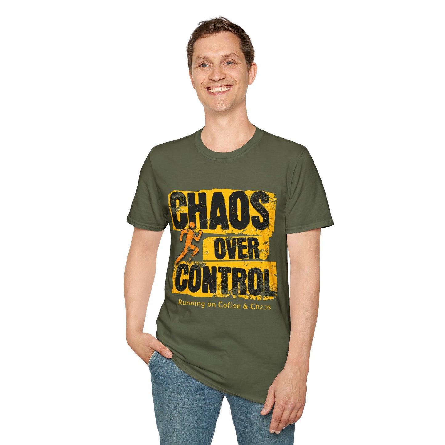 Chaos Over Control Unisex Softstyle T-Shirt - Motivational Shirt, Activewear, Running Tee, Gift for Runners, Casual Wear