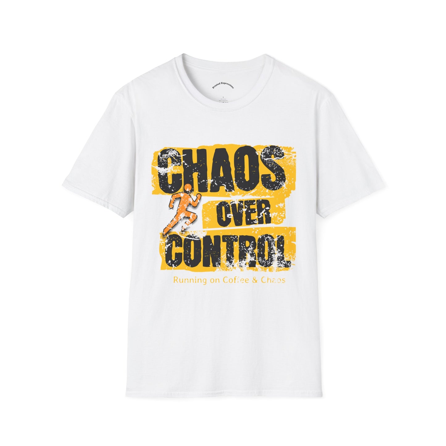 Chaos Over Control Unisex Softstyle T-Shirt - Motivational Shirt, Activewear, Running Tee, Gift for Runners, Casual Wear