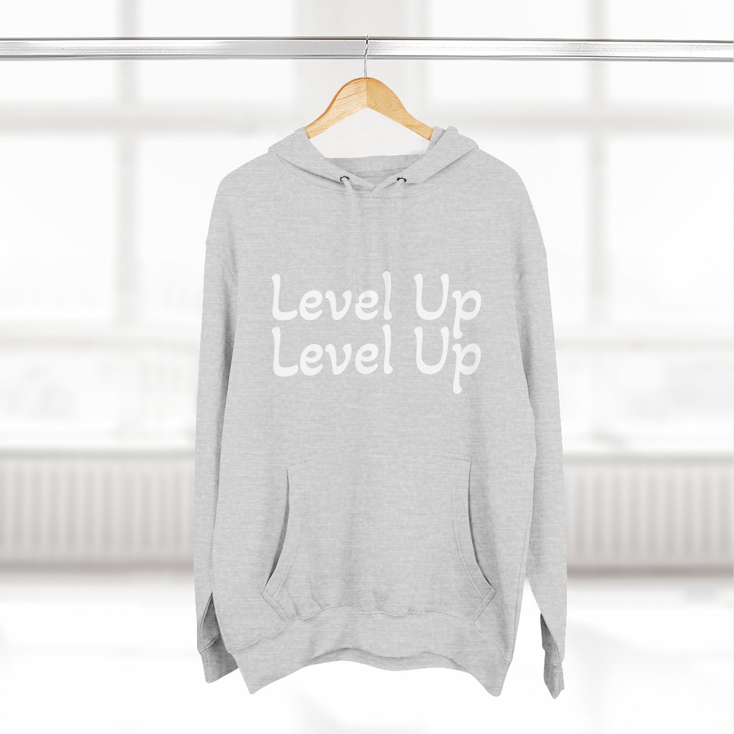 Level Up Fleece Hoodie, Cozy Graphic Sweatshirt, Gift for Dreamers, Casual Chic Hoodie, Unique Winter Apparel, Birthday Present