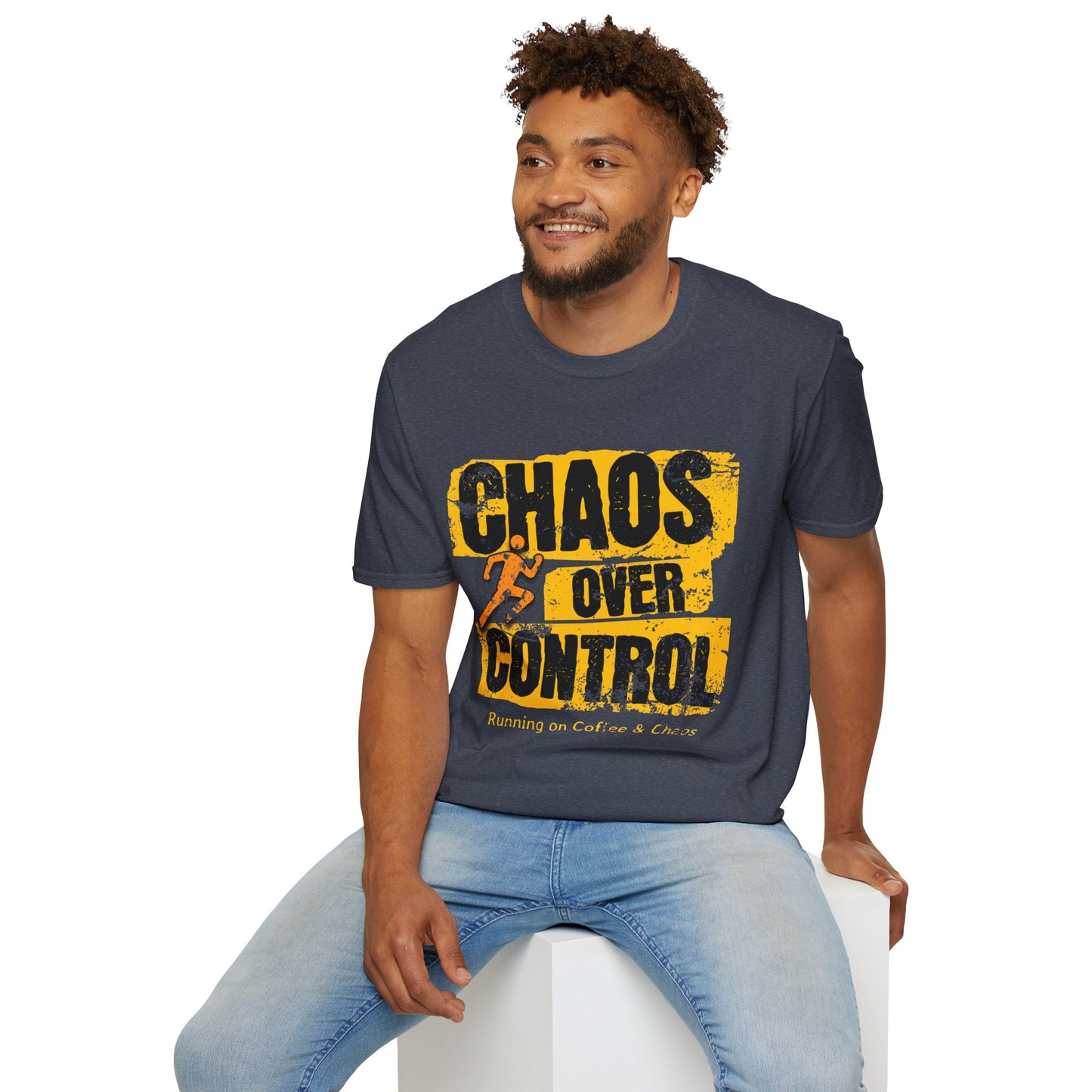 Chaos Over Control Unisex Softstyle T-Shirt - Motivational Shirt, Activewear, Running Tee, Gift for Runners, Casual Wear