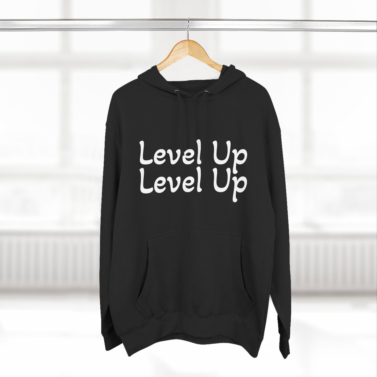 Level Up Fleece Hoodie, Cozy Graphic Sweatshirt, Gift for Dreamers, Casual Chic Hoodie, Unique Winter Apparel, Birthday Present