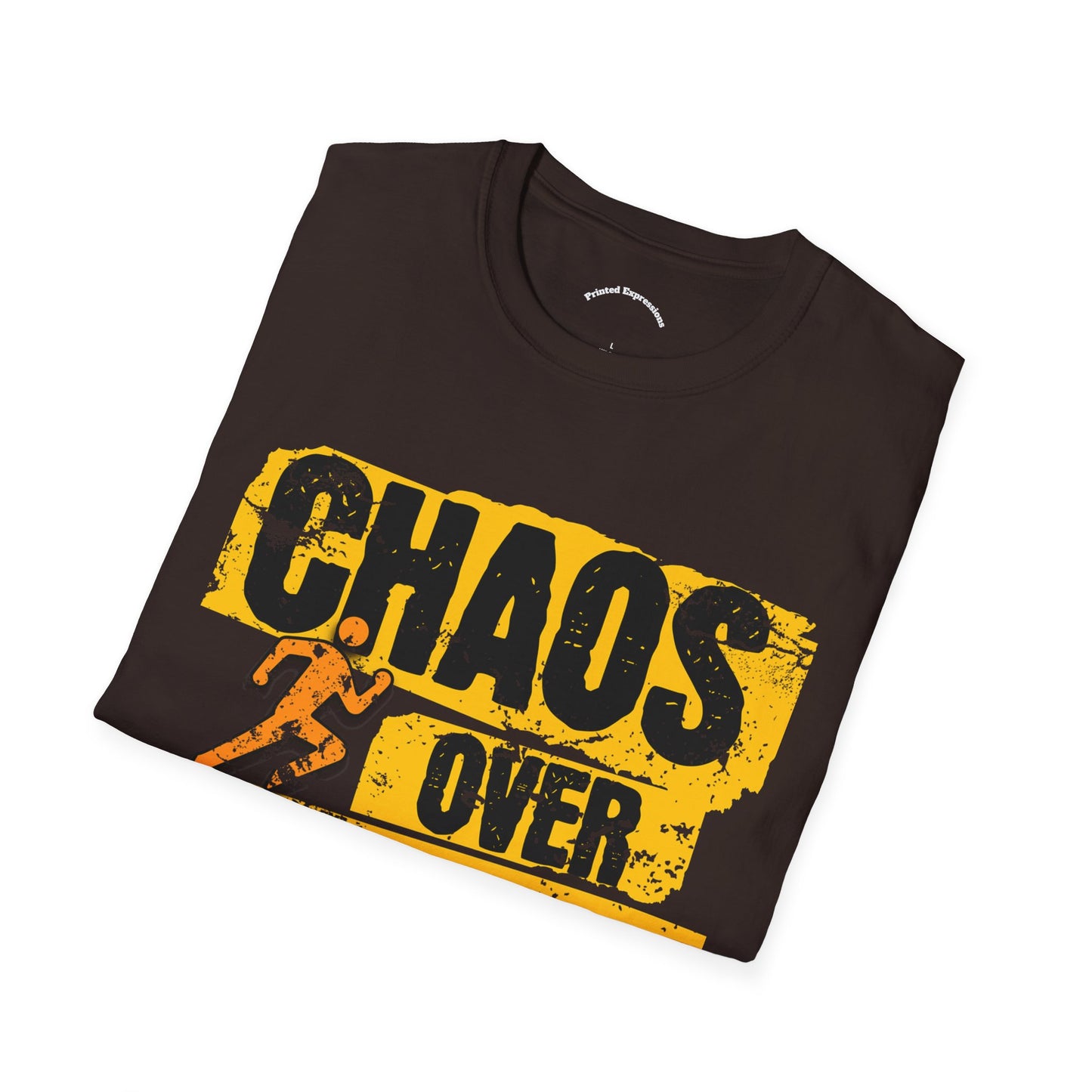 Chaos Over Control Unisex Softstyle T-Shirt - Motivational Shirt, Activewear, Running Tee, Gift for Runners, Casual Wear