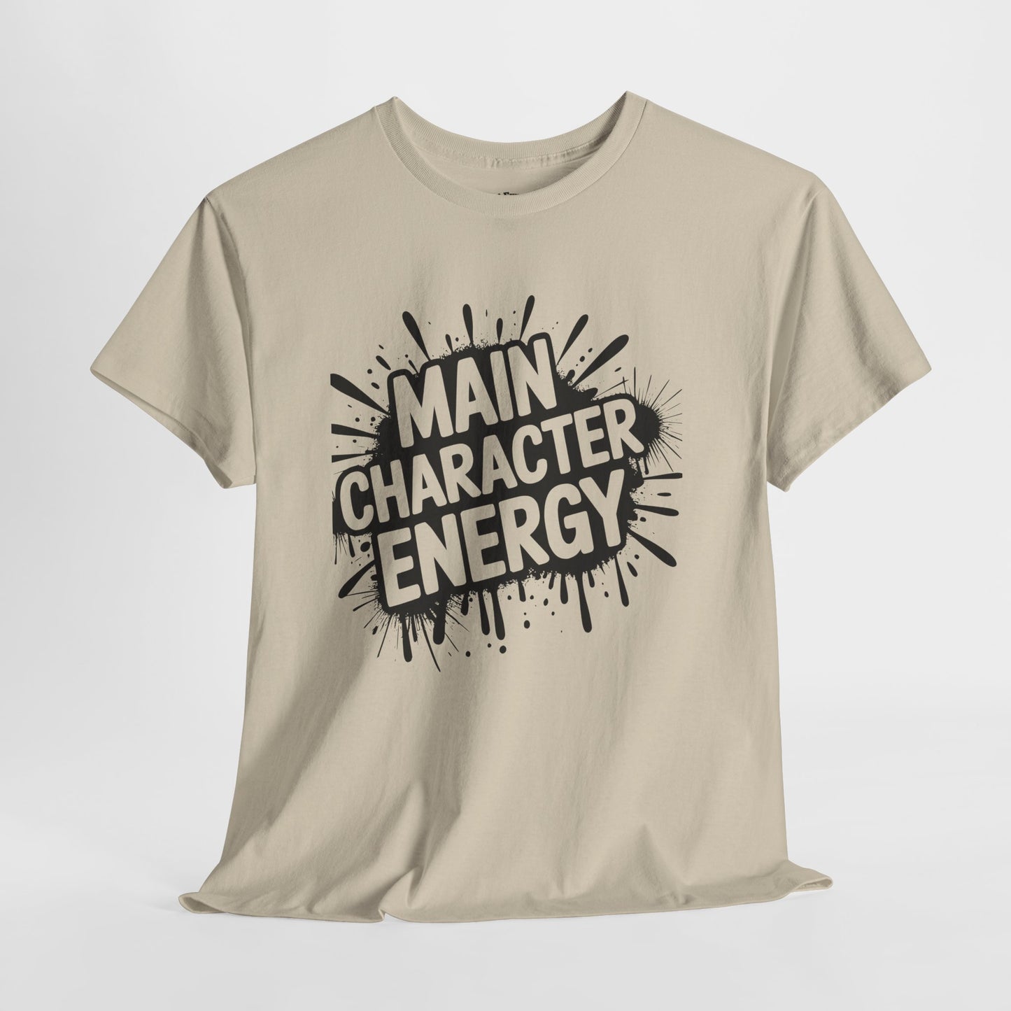 Main Character Energy Unisex Cotton Crew Tee, Trendy T-Shirt for Everyday Wear, Gift for Friends, Self-Care Celebrations, Unique Graphic Tee