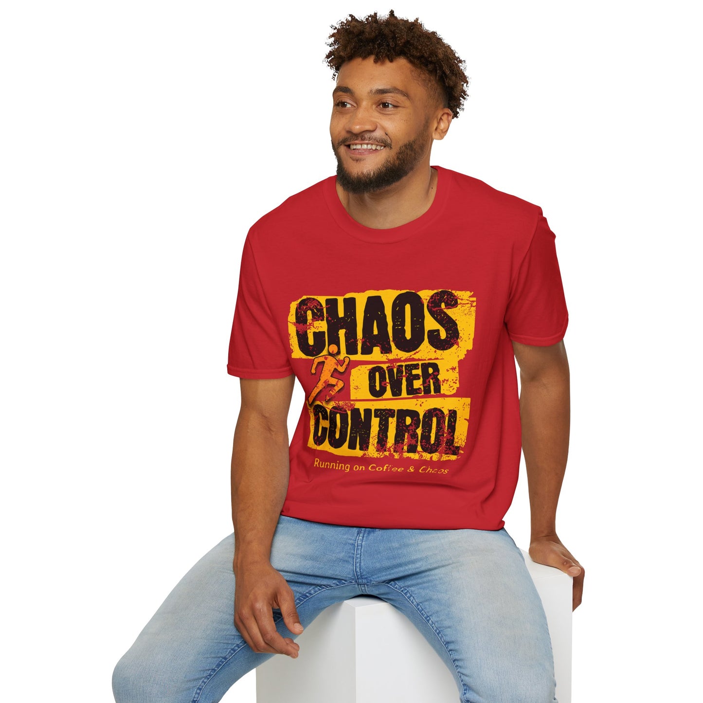 Chaos Over Control Unisex Softstyle T-Shirt - Motivational Shirt, Activewear, Running Tee, Gift for Runners, Casual Wear