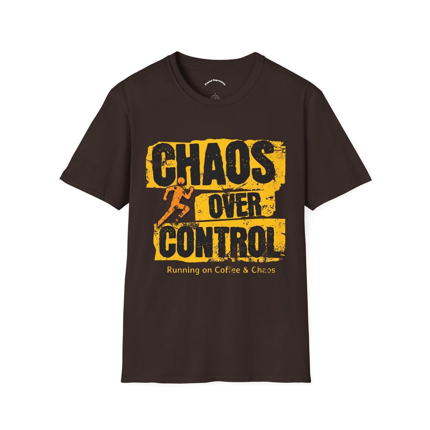 Chaos Over Control Unisex Softstyle T-Shirt - Motivational Shirt, Activewear, Running Tee, Gift for Runners, Casual Wear
