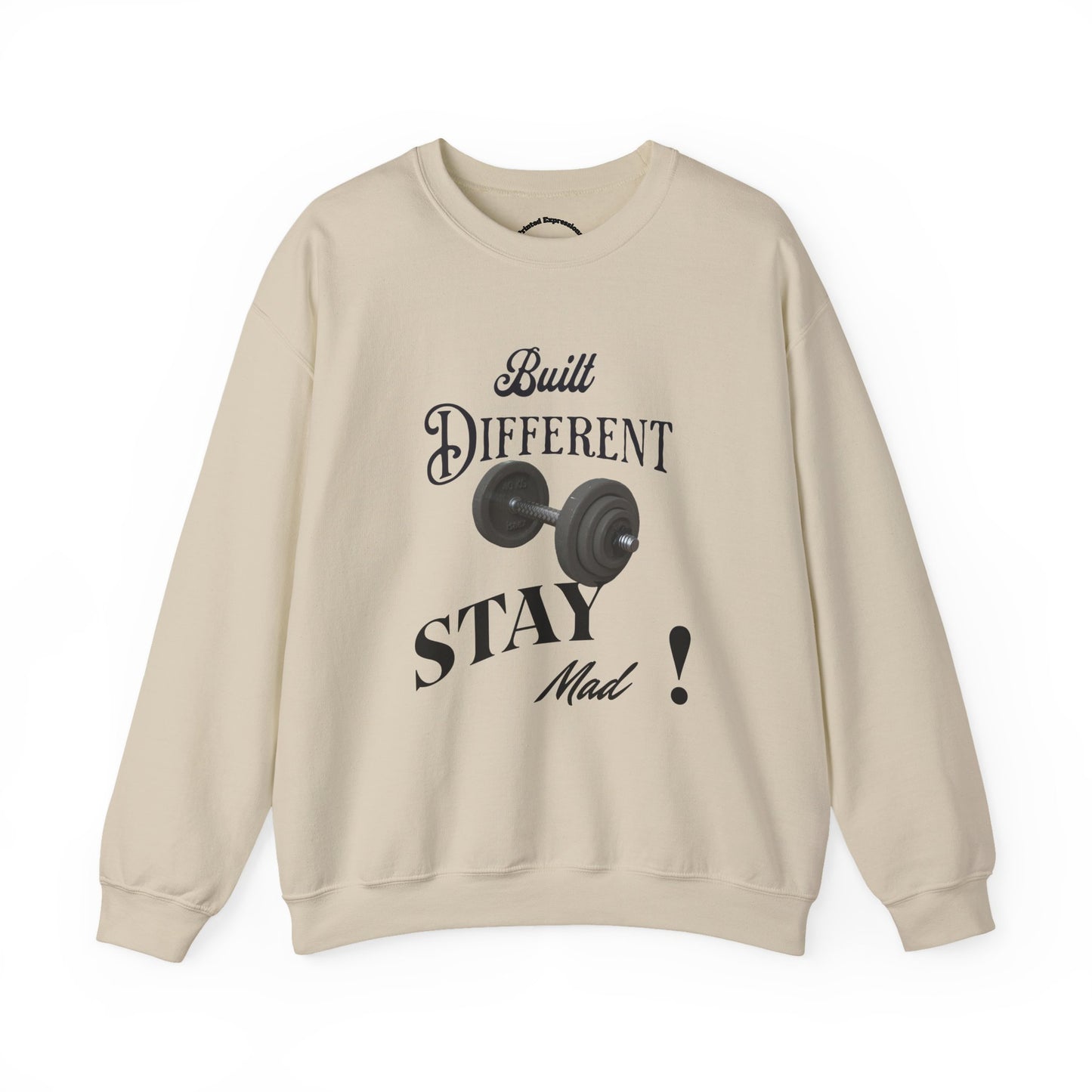 Built Different Crewneck Sweatshirt - Perfect for Fitness Enthusiasts, Gym Wear, Casual Style, Gift for Him/Her, Motivation Apparel