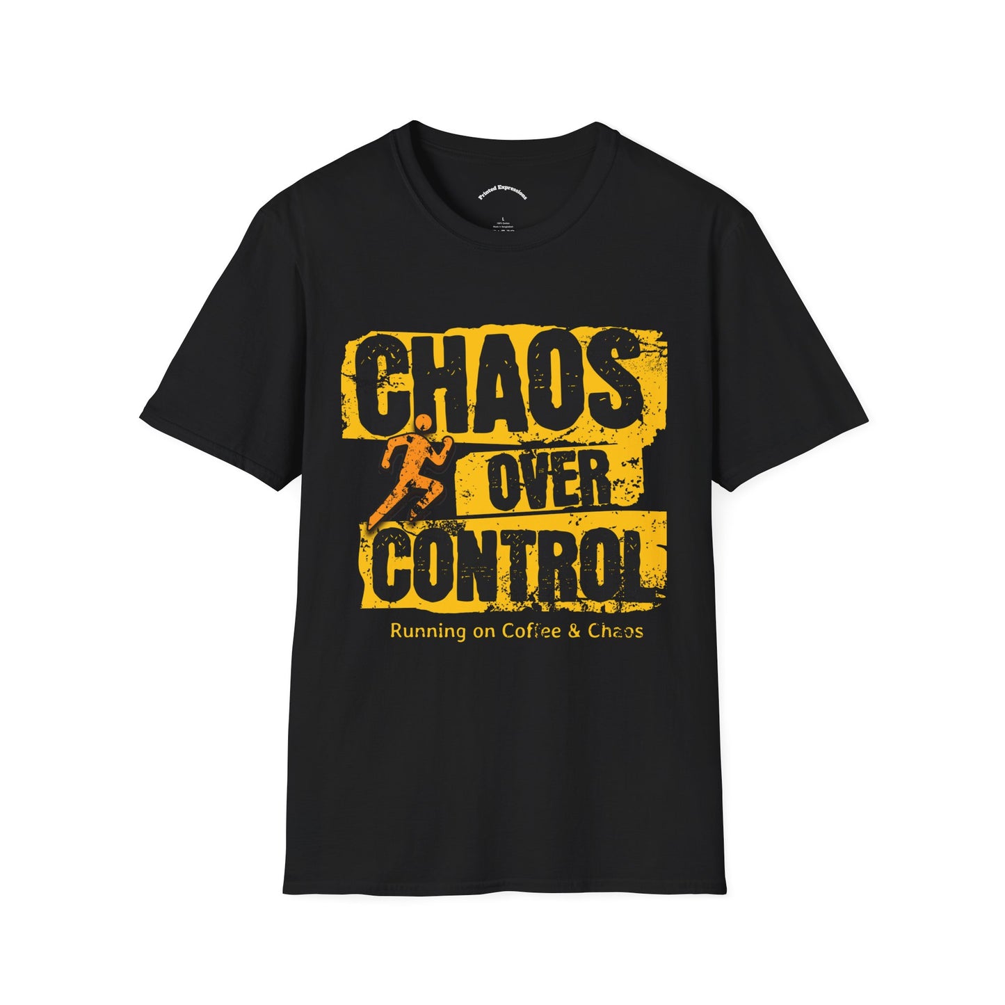 Chaos Over Control Unisex Softstyle T-Shirt - Motivational Shirt, Activewear, Running Tee, Gift for Runners, Casual Wear