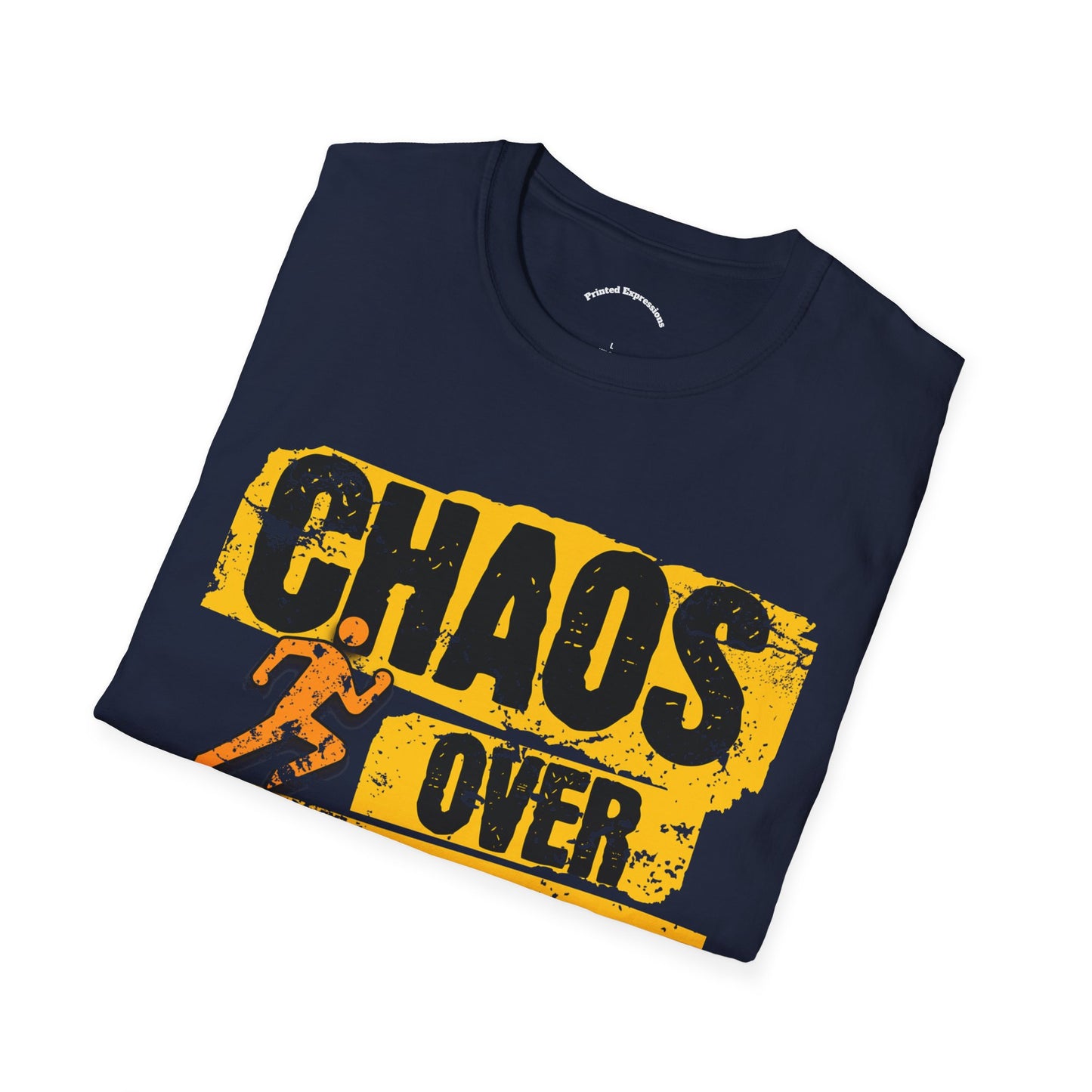Chaos Over Control Unisex Softstyle T-Shirt - Motivational Shirt, Activewear, Running Tee, Gift for Runners, Casual Wear