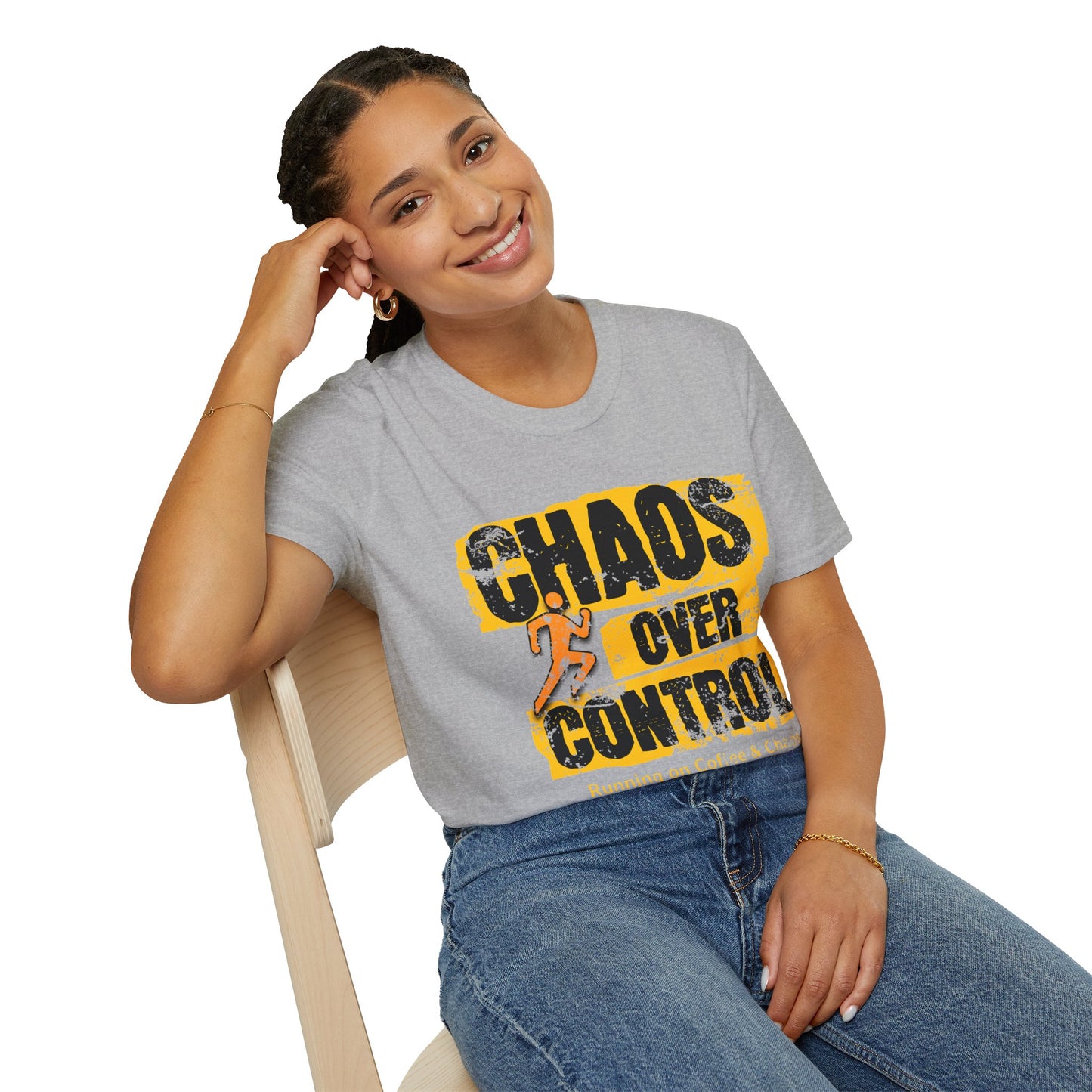 Chaos Over Control Unisex Softstyle T-Shirt - Motivational Shirt, Activewear, Running Tee, Gift for Runners, Casual Wear