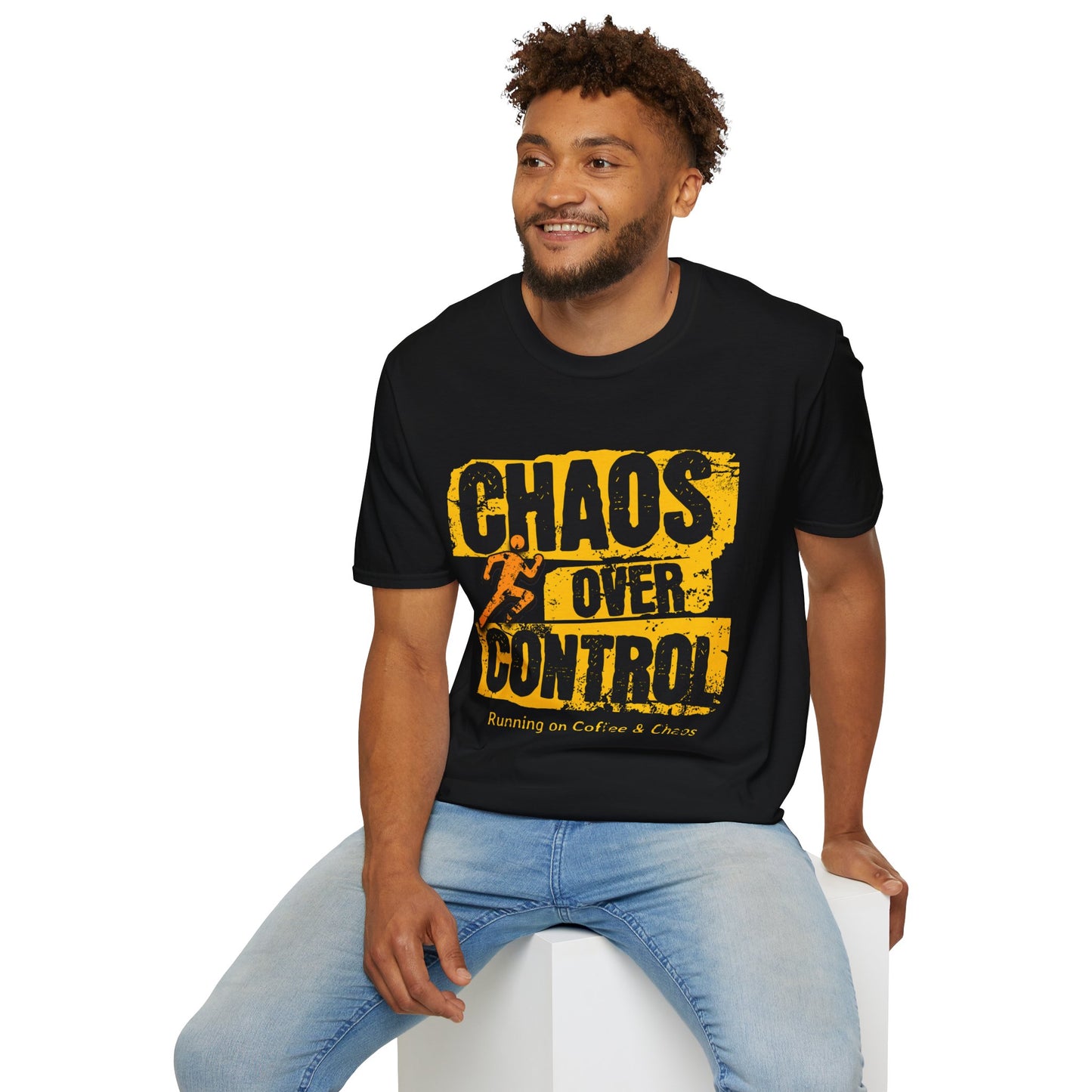 Chaos Over Control Unisex Softstyle T-Shirt - Motivational Shirt, Activewear, Running Tee, Gift for Runners, Casual Wear