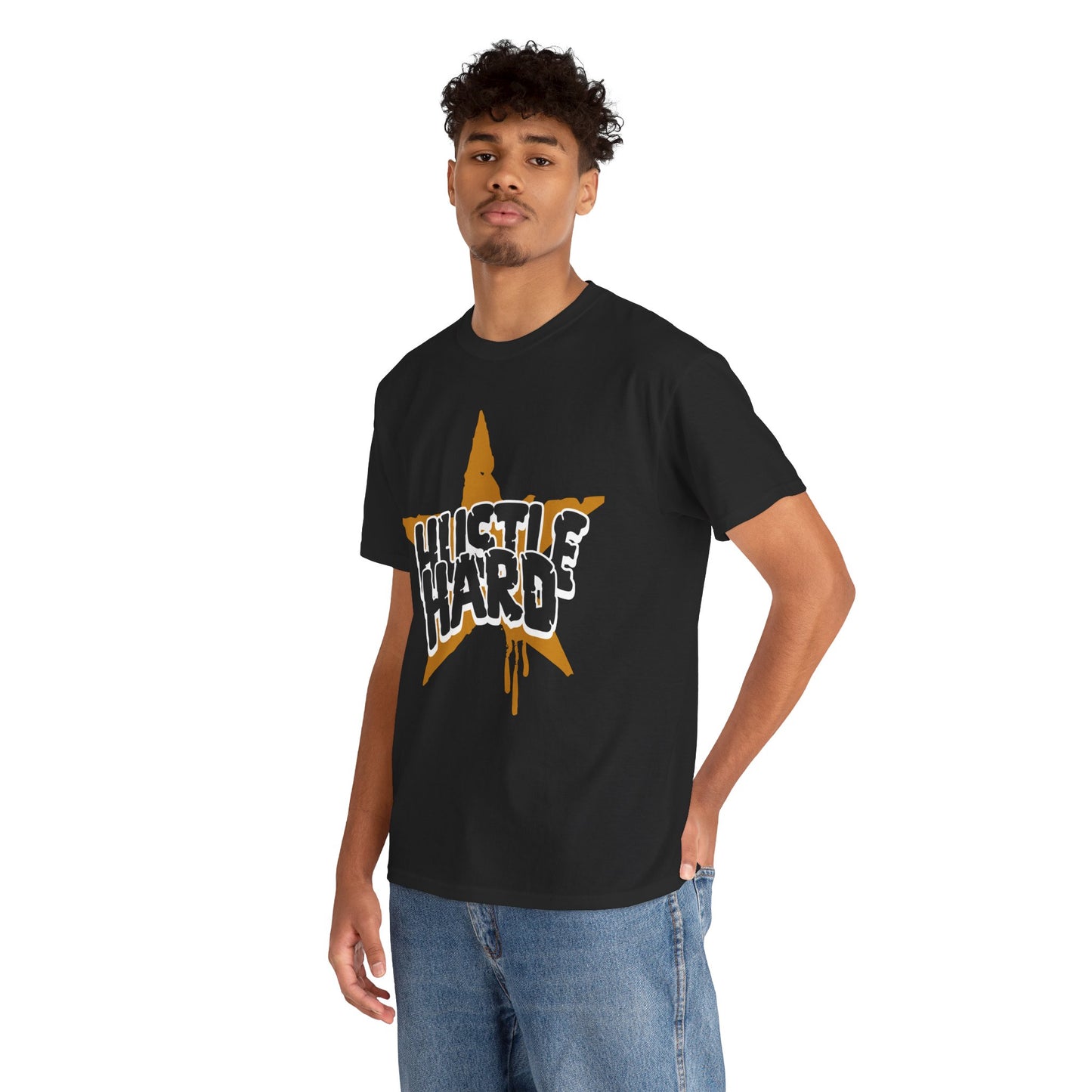 Unisex Hustle Hard Cotton Tee, Graphic T-Shirt, Casual Wear, Gift for Entrepreneurs, Streetwear Style, Motivational Apparel