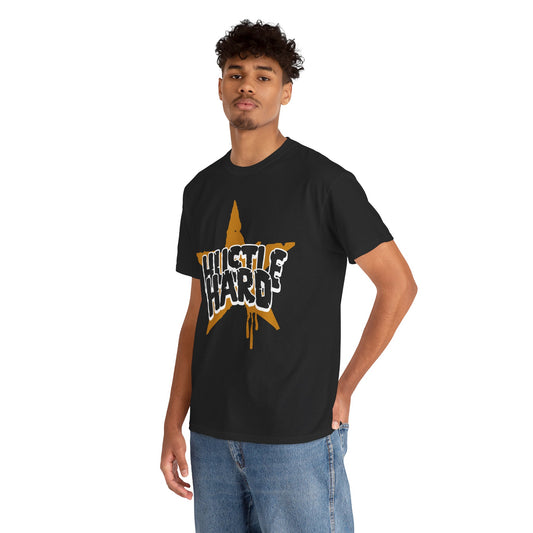 Unisex Hustle Hard Cotton Tee, Graphic T-Shirt, Casual Wear, Gift for Entrepreneurs, Streetwear Style, Motivational Apparel