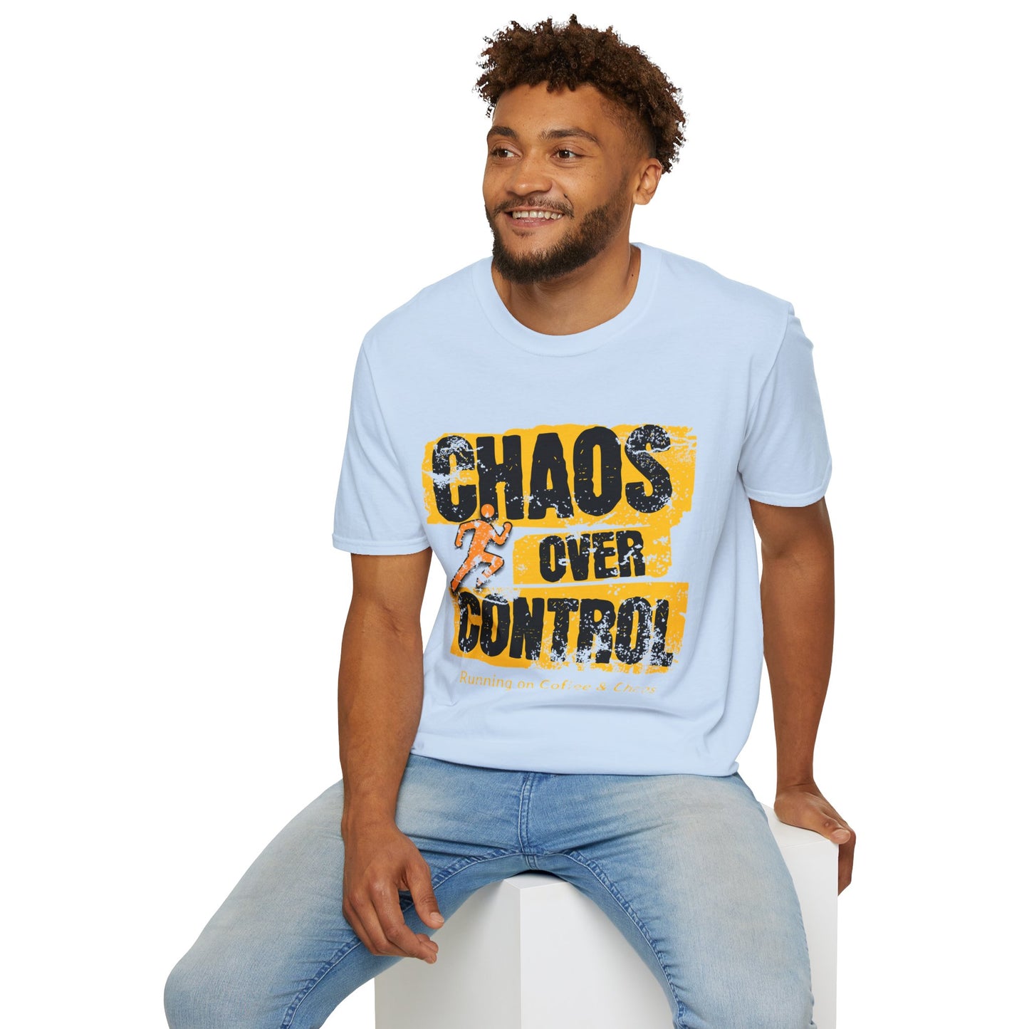 Chaos Over Control Unisex Softstyle T-Shirt - Motivational Shirt, Activewear, Running Tee, Gift for Runners, Casual Wear