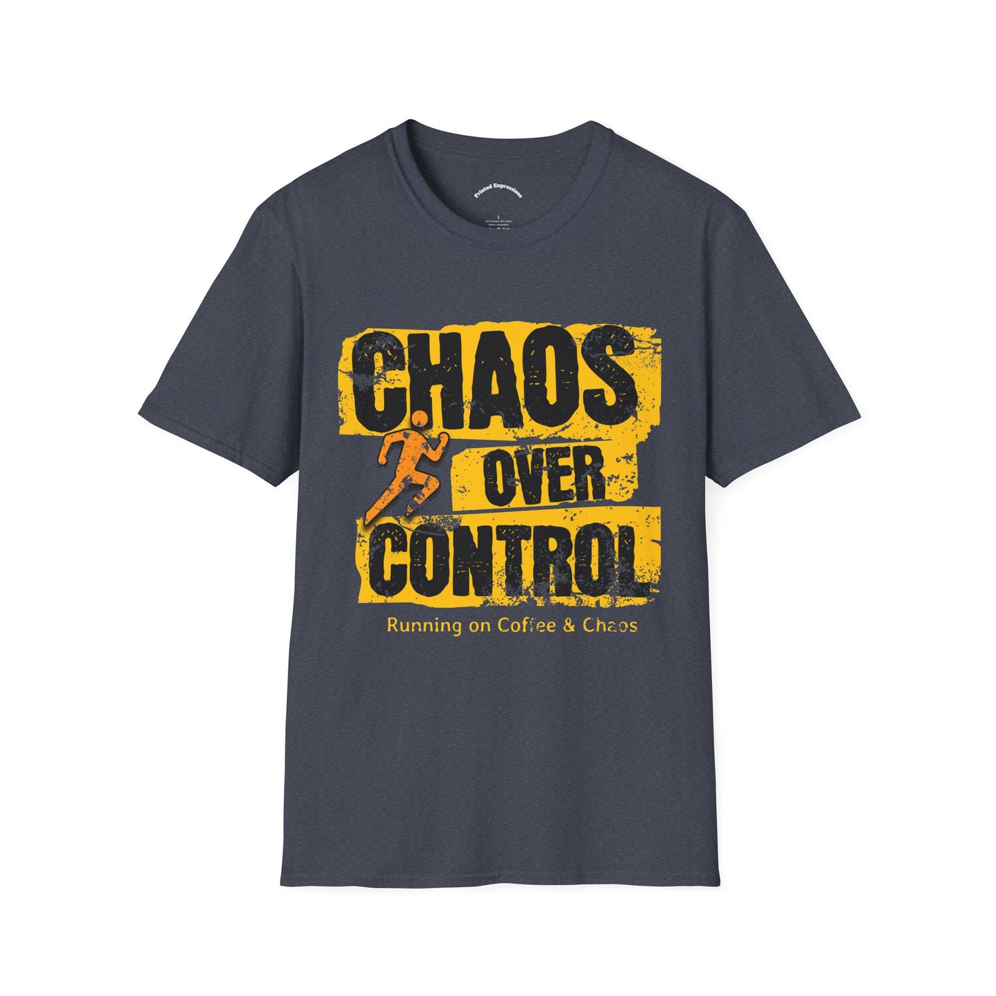 Chaos Over Control Unisex Softstyle T-Shirt - Motivational Shirt, Activewear, Running Tee, Gift for Runners, Casual Wear