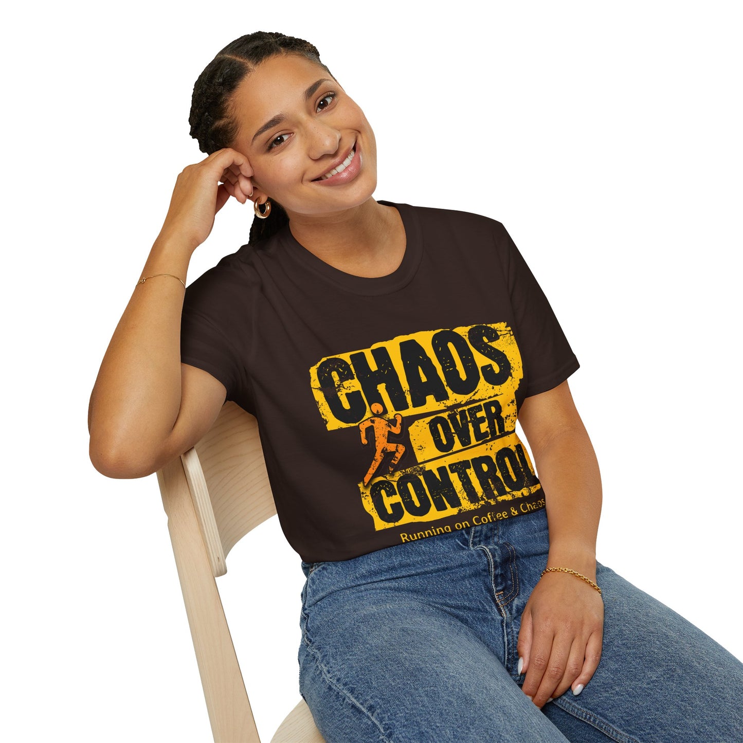 Chaos Over Control Unisex Softstyle T-Shirt - Motivational Shirt, Activewear, Running Tee, Gift for Runners, Casual Wear