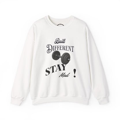 Built Different Crewneck Sweatshirt - Perfect for Fitness Enthusiasts, Gym Wear, Casual Style, Gift for Him/Her, Motivation Apparel