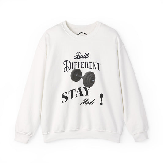 Built Different Crewneck Sweatshirt - Perfect for Fitness Enthusiasts, Gym Wear, Casual Style, Gift for Him/Her, Motivation Apparel