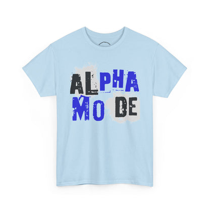 Alpha Mode Unisex Heavy Cotton Tee, Casual Streetwear Shirt, Perfect for Alpha Male Gifts, Trendy Graphic Tee, Everyday Comfort Wear