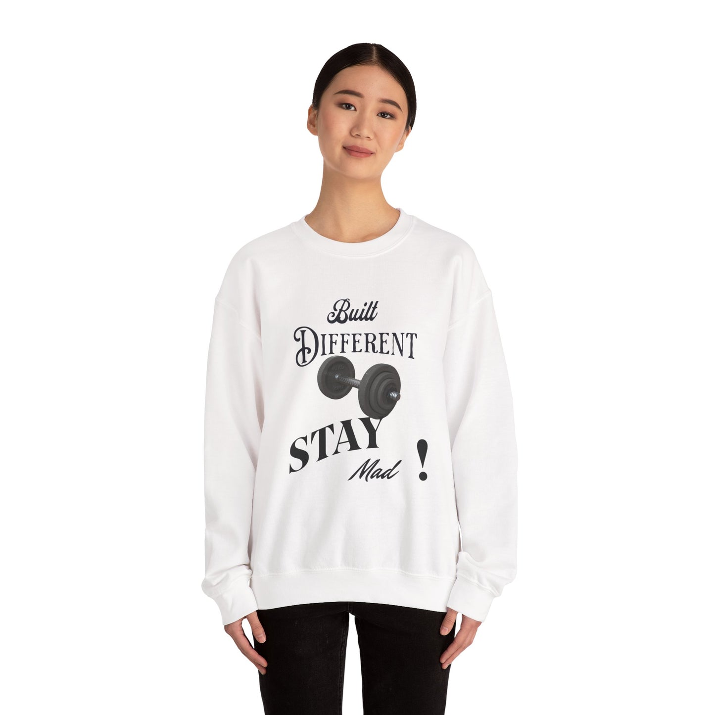 Built Different Crewneck Sweatshirt - Perfect for Fitness Enthusiasts, Gym Wear, Casual Style, Gift for Him/Her, Motivation Apparel