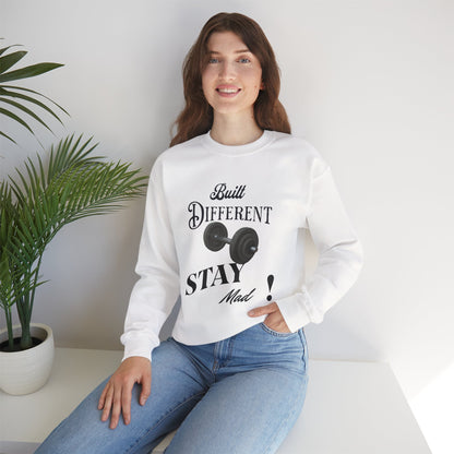 Built Different Crewneck Sweatshirt - Perfect for Fitness Enthusiasts, Gym Wear, Casual Style, Gift for Him/Her, Motivation Apparel