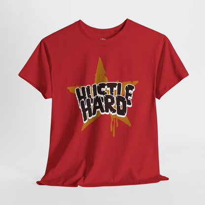 Unisex Hustle Hard Cotton Tee, Graphic T-Shirt, Casual Wear, Gift for Entrepreneurs, Streetwear Style, Motivational Apparel