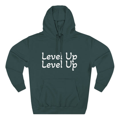 Level Up Fleece Hoodie, Cozy Graphic Sweatshirt, Gift for Dreamers, Casual Chic Hoodie, Unique Winter Apparel, Birthday Present