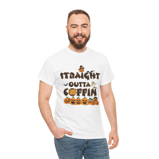 Halloween-Themed T-Shirt, Straight Outta Coffin Tee, Unisex Heavy Cotton Tee for Halloween Parties, Spooky Season Shirt, Fun Gift for [...]