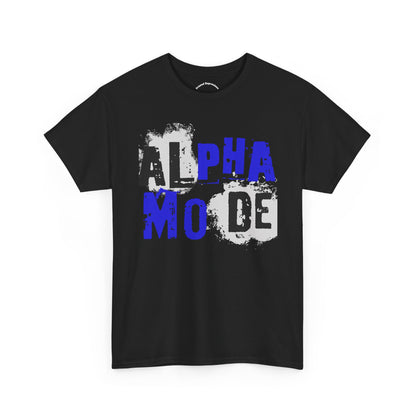 Alpha Mode Unisex Heavy Cotton Tee, Casual Streetwear Shirt, Perfect for Alpha Male Gifts, Trendy Graphic Tee, Everyday Comfort Wear
