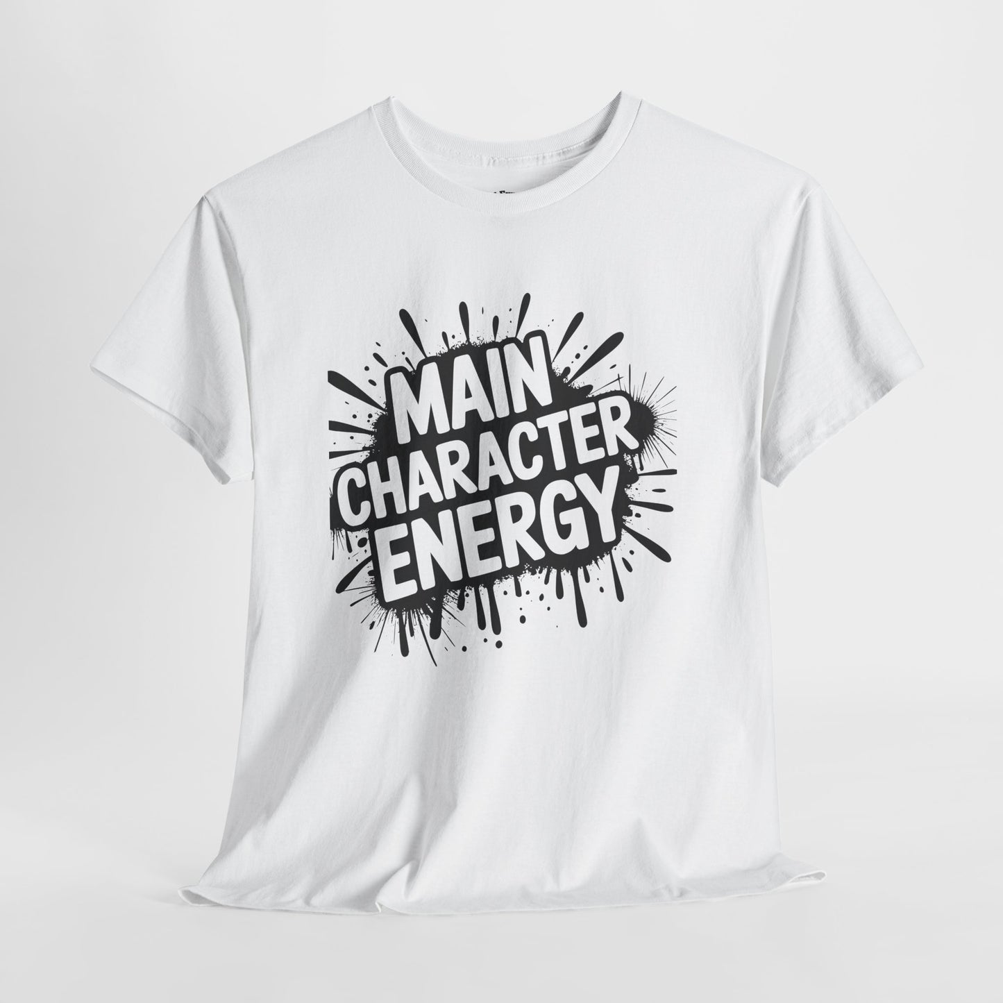 Main Character Energy Unisex Cotton Crew Tee, Trendy T-Shirt for Everyday Wear, Gift for Friends, Self-Care Celebrations, Unique Graphic Tee