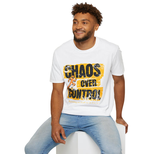 Chaos Over Control Unisex Softstyle T-Shirt - Motivational Shirt, Activewear, Running Tee, Gift for Runners, Casual Wear