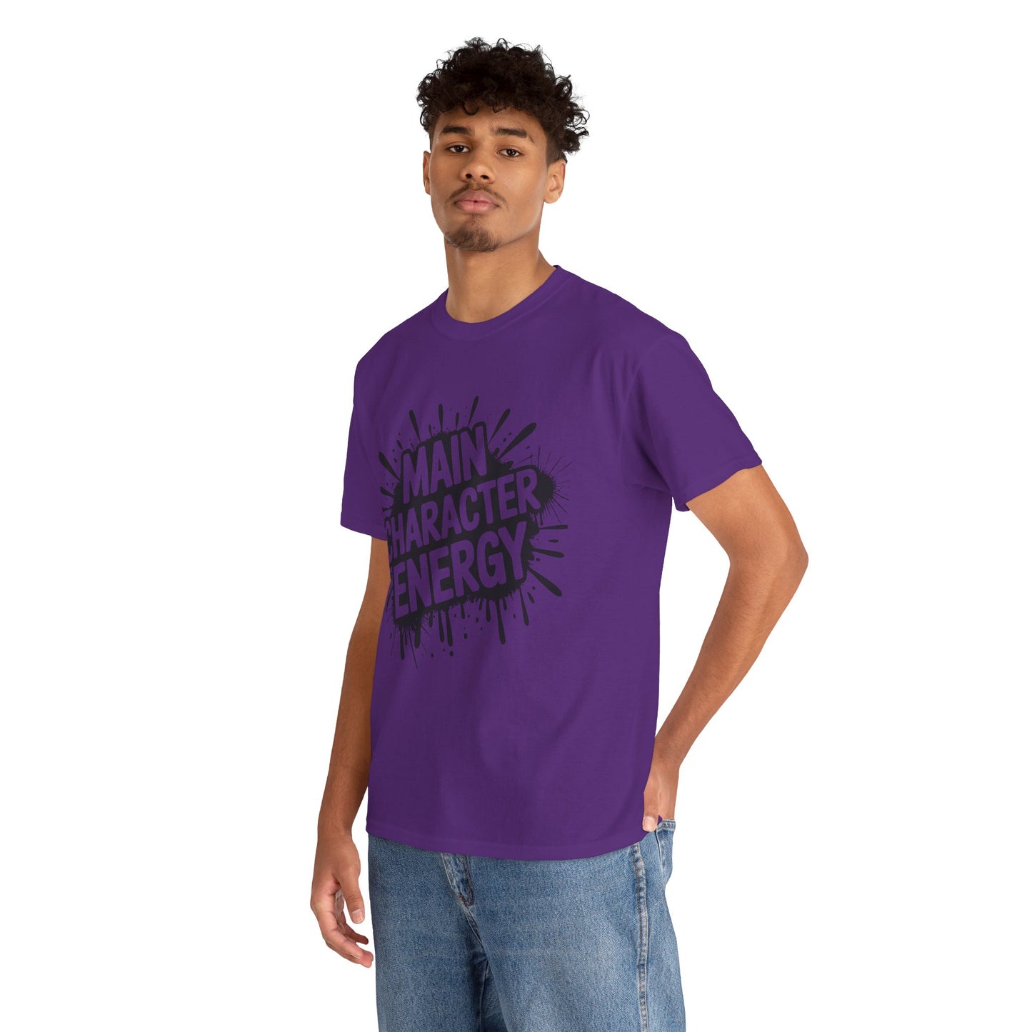 Main Character Energy Unisex Cotton Crew Tee, Trendy T-Shirt for Everyday Wear, Gift for Friends, Self-Care Celebrations, Unique Graphic Tee