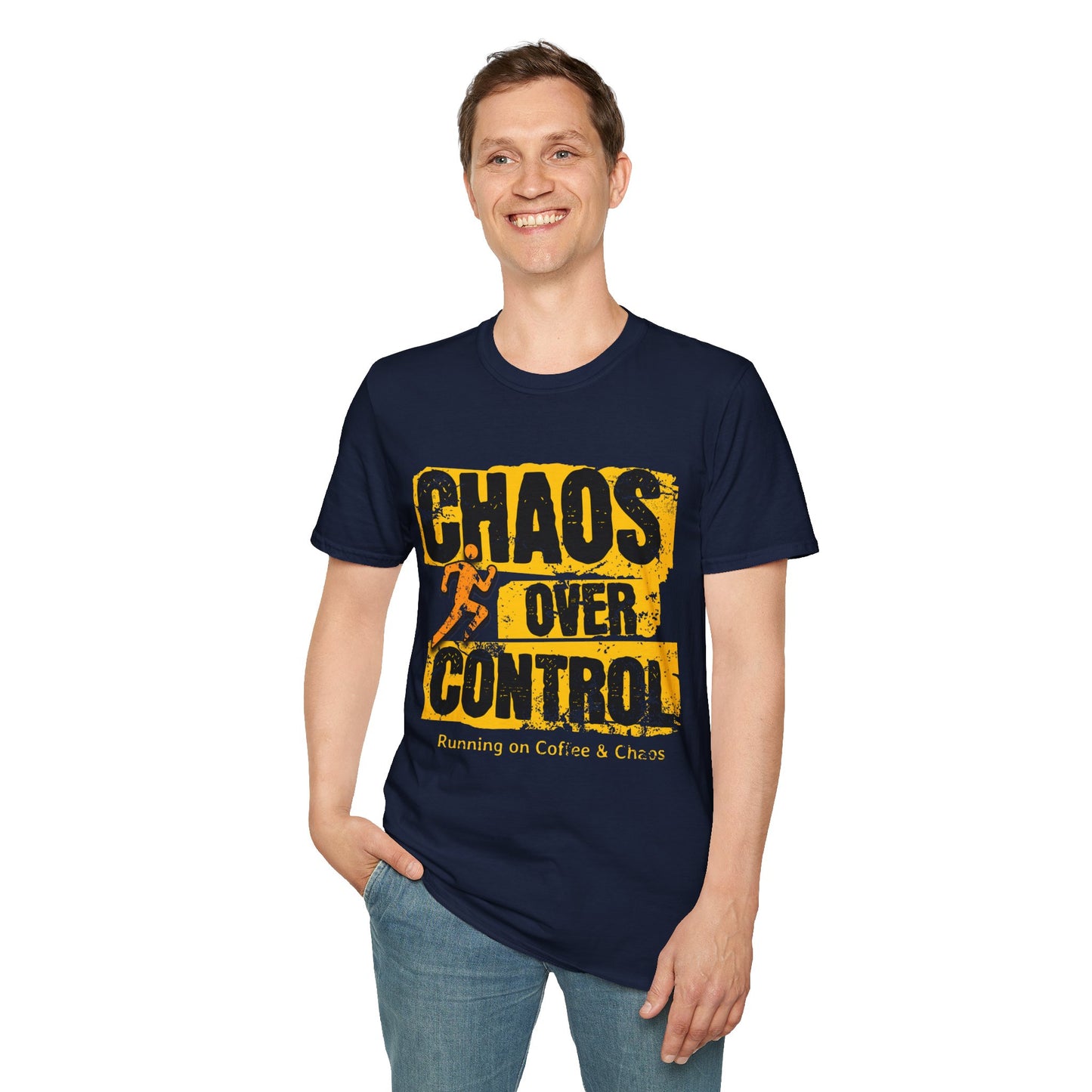 Chaos Over Control Unisex Softstyle T-Shirt - Motivational Shirt, Activewear, Running Tee, Gift for Runners, Casual Wear