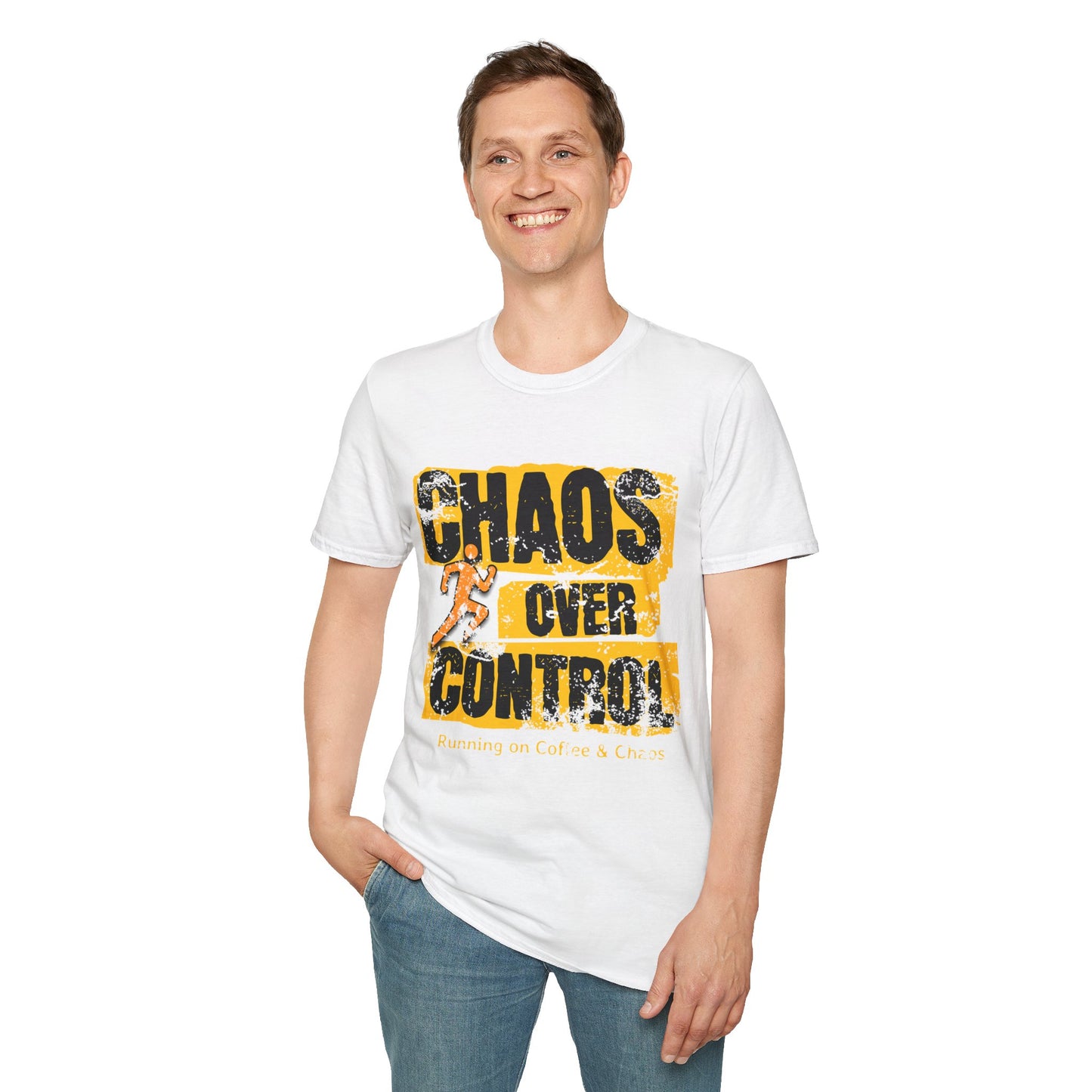 Chaos Over Control Unisex Softstyle T-Shirt - Motivational Shirt, Activewear, Running Tee, Gift for Runners, Casual Wear