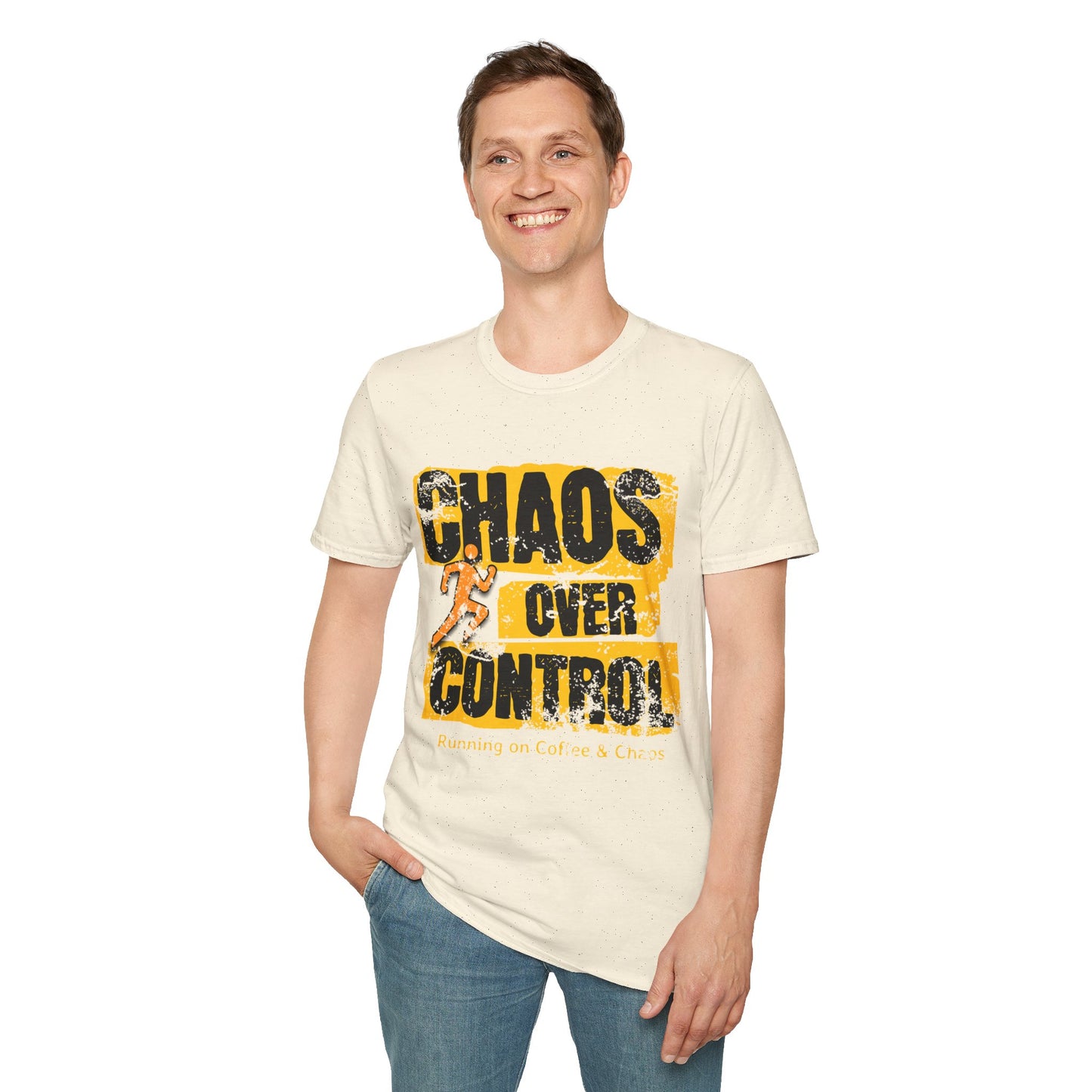 Chaos Over Control Unisex Softstyle T-Shirt - Motivational Shirt, Activewear, Running Tee, Gift for Runners, Casual Wear